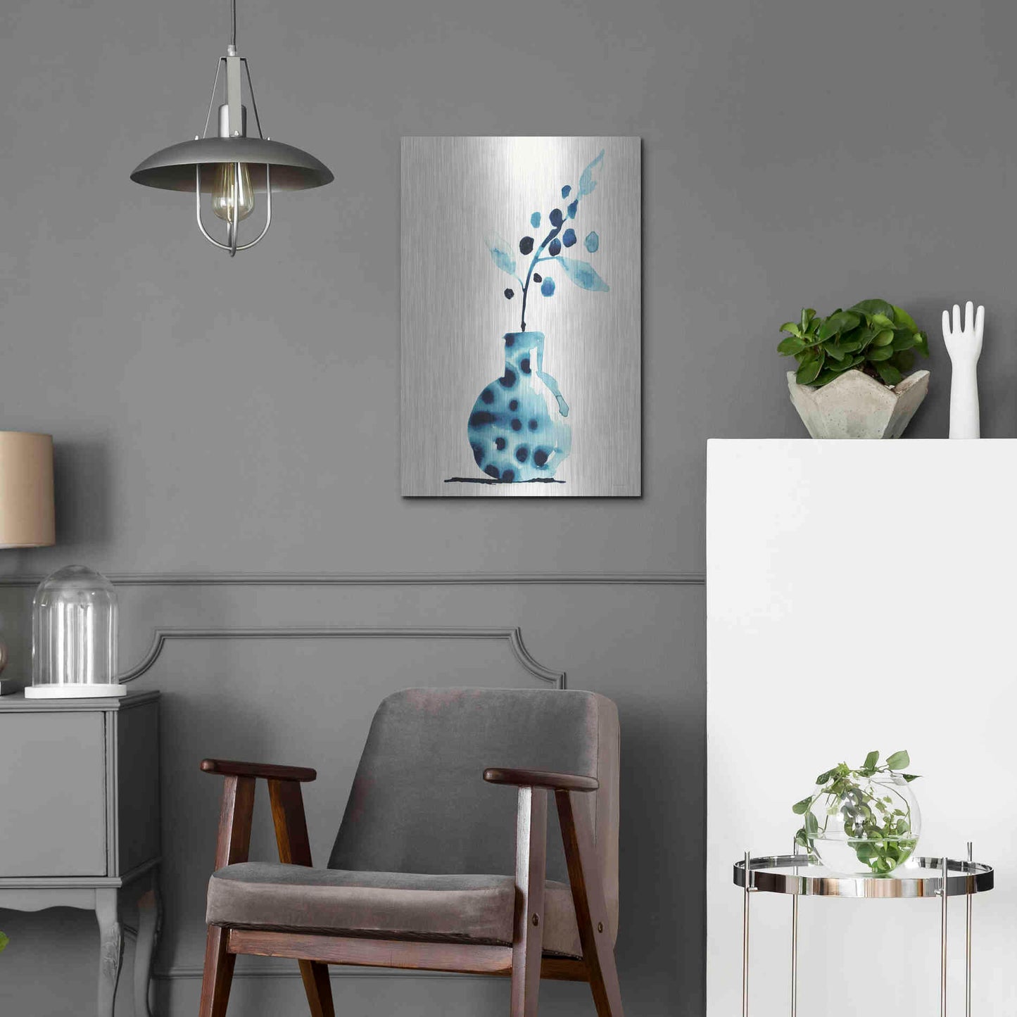 Luxe Metal Art 'Wild Berries' by Kamdon Kreations, Metal Wall Art,16x24