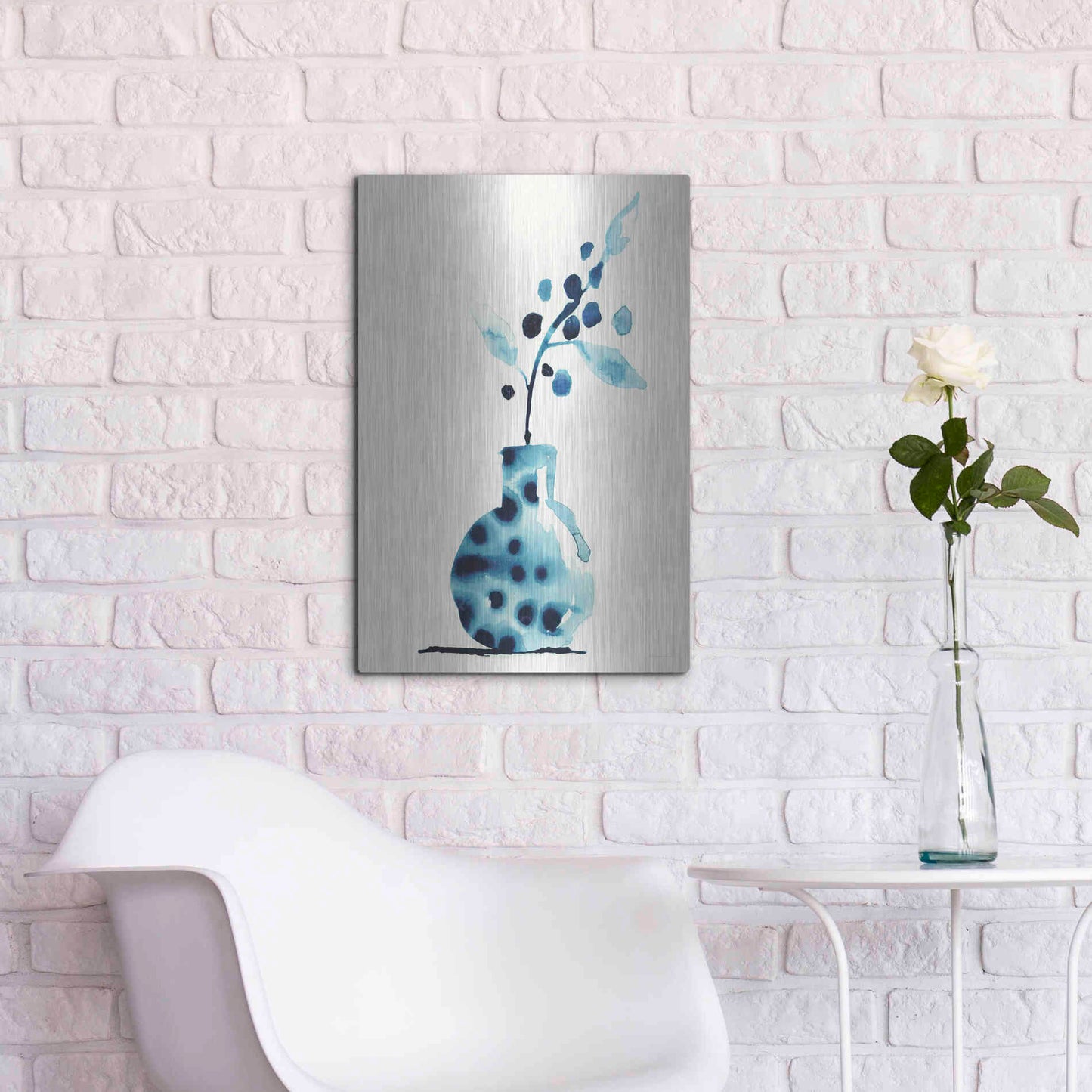 Luxe Metal Art 'Wild Berries' by Kamdon Kreations, Metal Wall Art,16x24