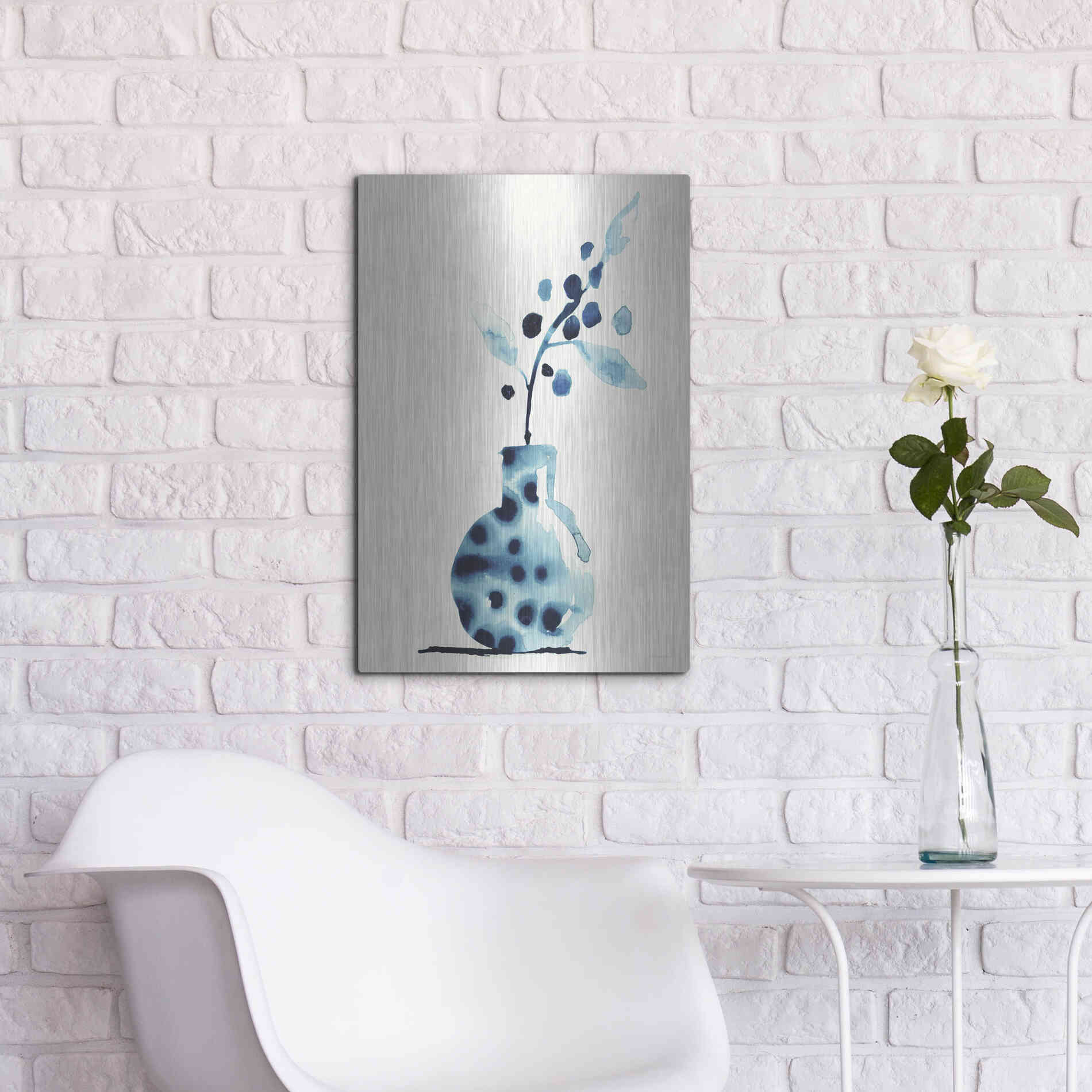 Luxe Metal Art 'Wild Berries' by Kamdon Kreations, Metal Wall Art,16x24