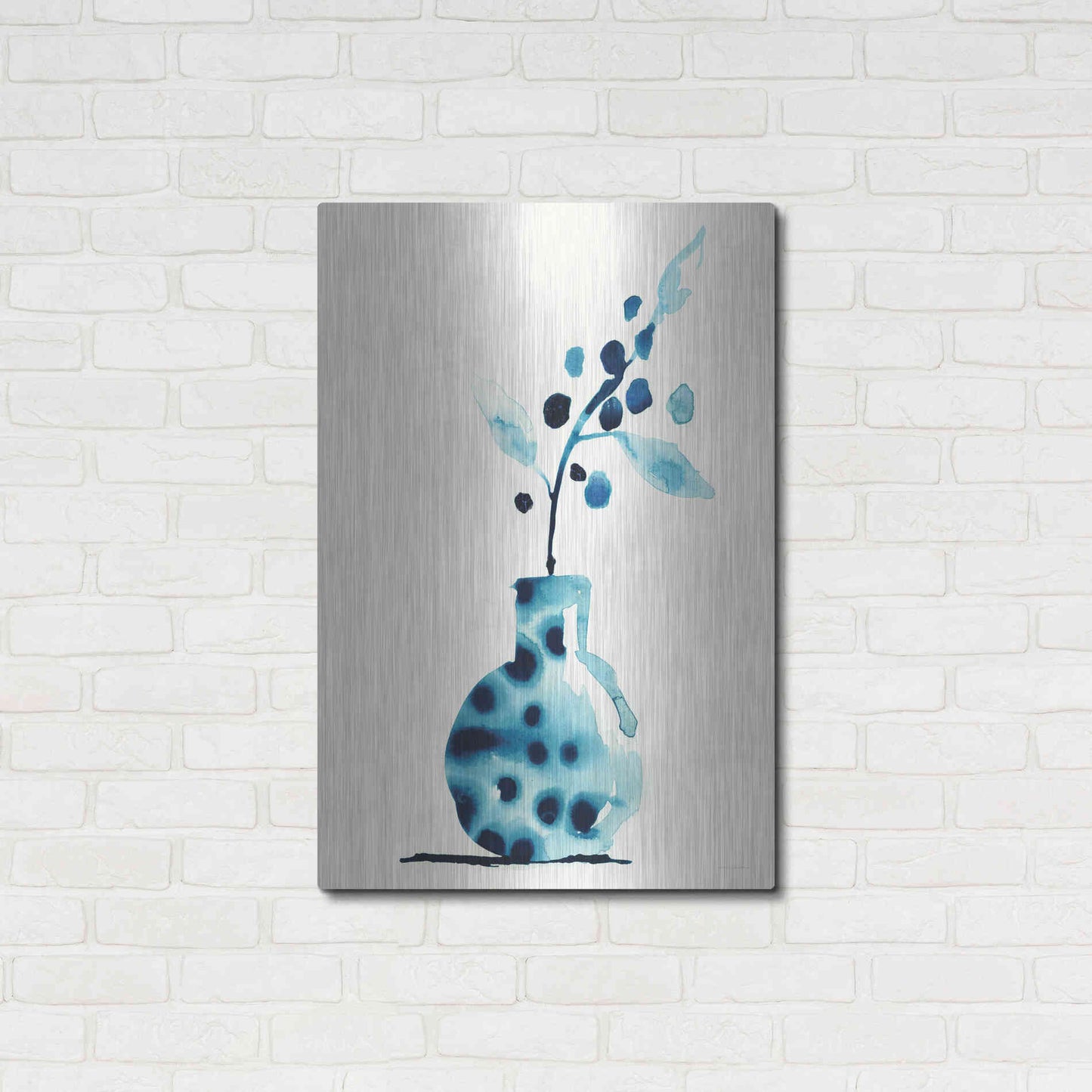Luxe Metal Art 'Wild Berries' by Kamdon Kreations, Metal Wall Art,24x36