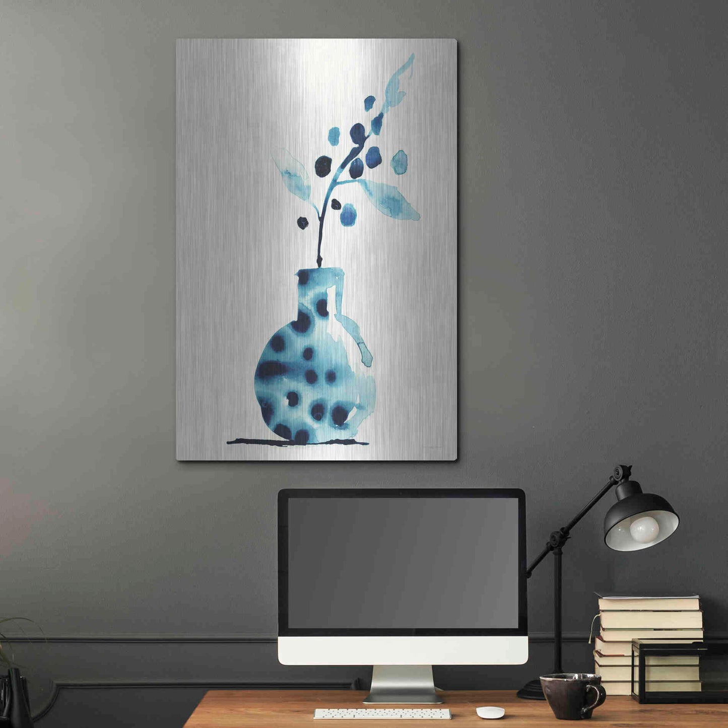 Luxe Metal Art 'Wild Berries' by Kamdon Kreations, Metal Wall Art,24x36