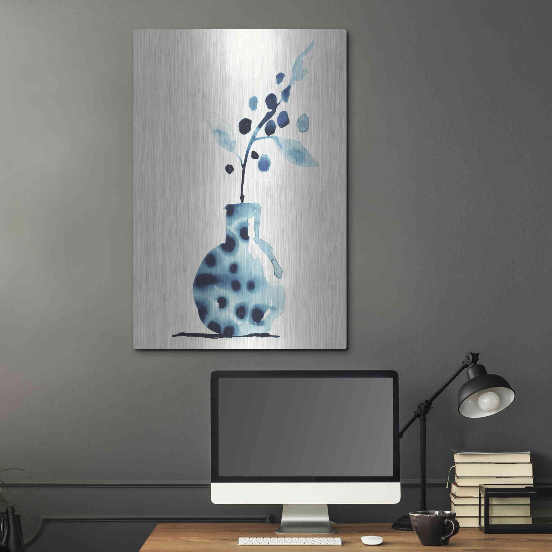 Luxe Metal Art 'Wild Berries' by Kamdon Kreations, Metal Wall Art,24x36