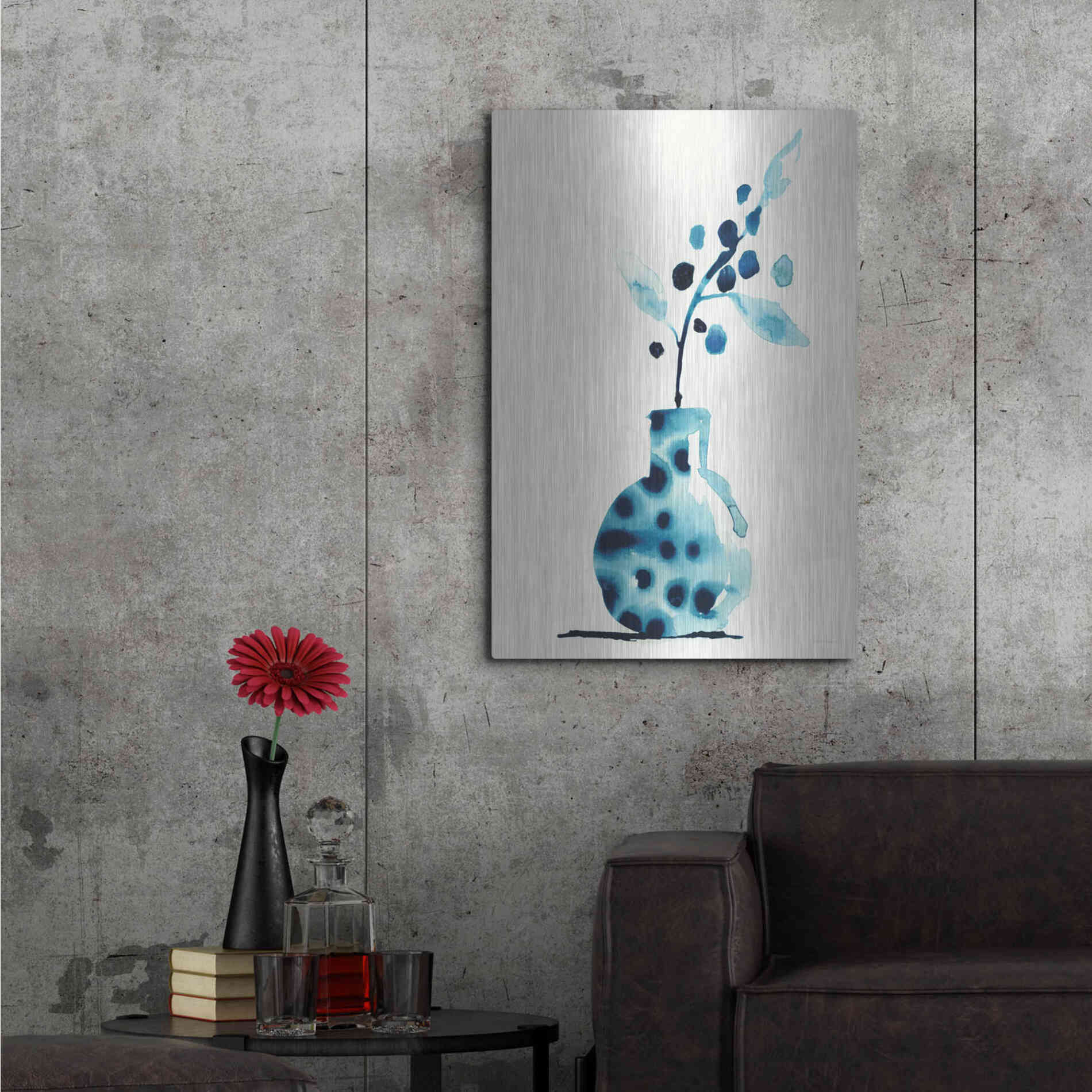 Luxe Metal Art 'Wild Berries' by Kamdon Kreations, Metal Wall Art,24x36