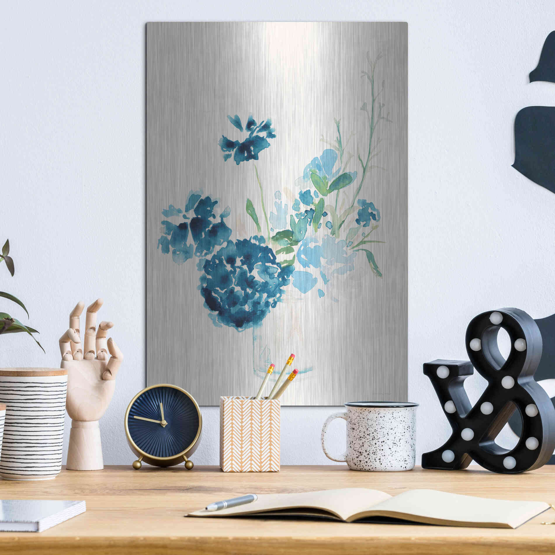 Luxe Metal Art 'Remembrance' by Kamdon Kreations, Metal Wall Art,12x16