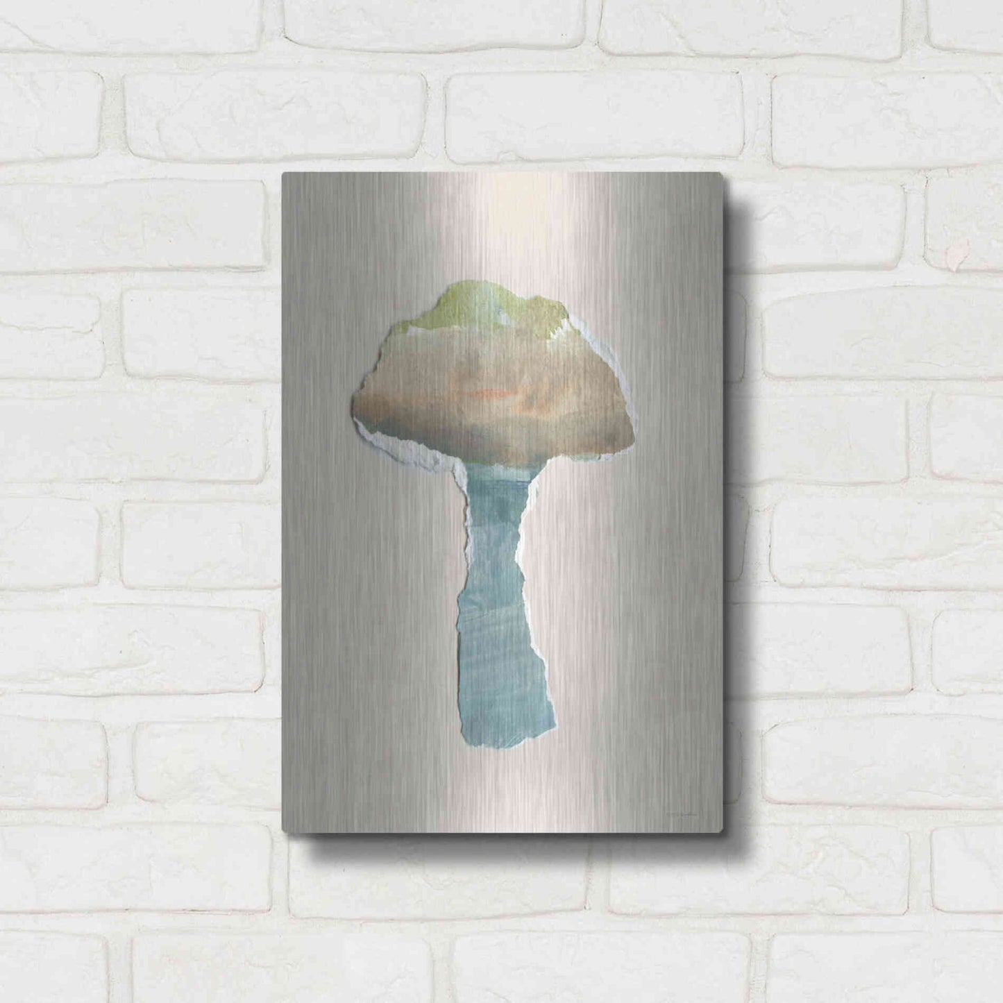 Luxe Metal Art 'Mushroom Home' by Kamdon Kreations, Metal Wall Art,12x16