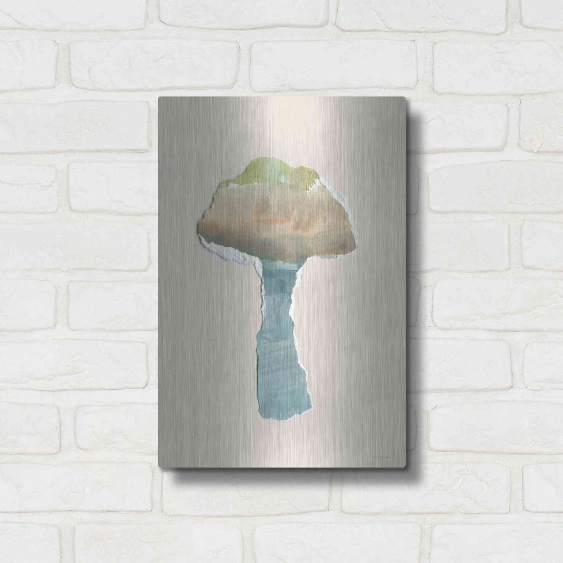 Luxe Metal Art 'Mushroom Home' by Kamdon Kreations, Metal Wall Art,12x16