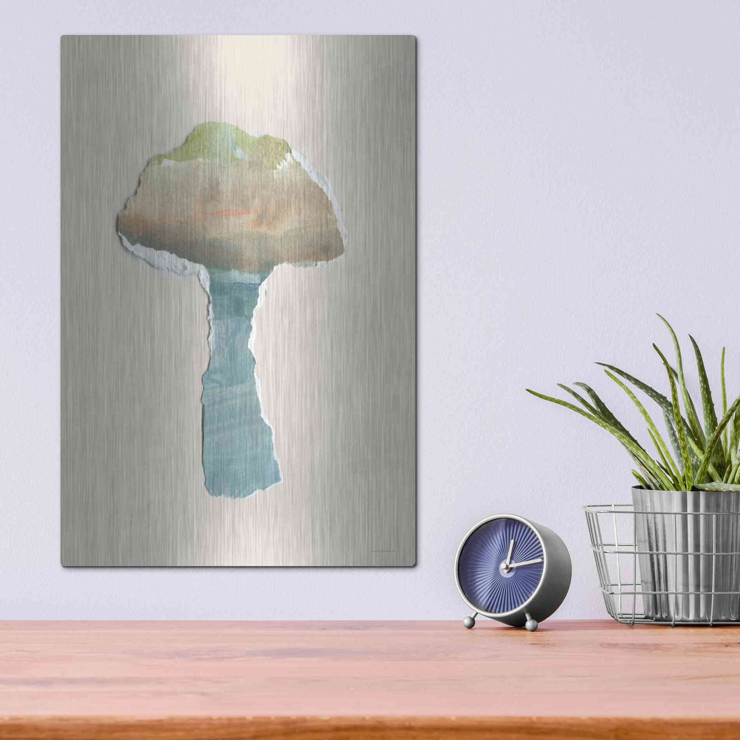 Luxe Metal Art 'Mushroom Home' by Kamdon Kreations, Metal Wall Art,12x16