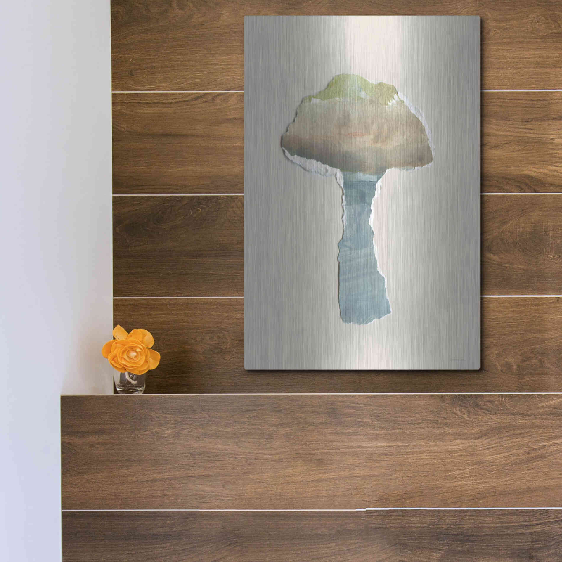 Luxe Metal Art 'Mushroom Home' by Kamdon Kreations, Metal Wall Art,12x16