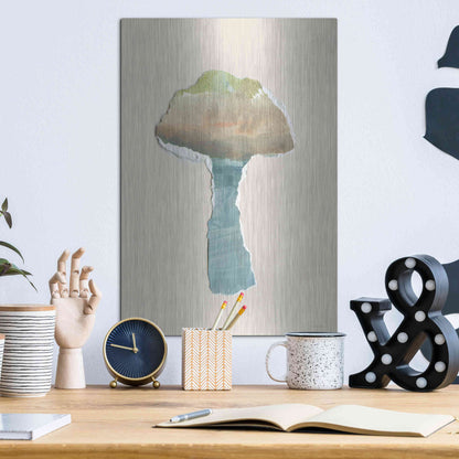 Luxe Metal Art 'Mushroom Home' by Kamdon Kreations, Metal Wall Art,12x16