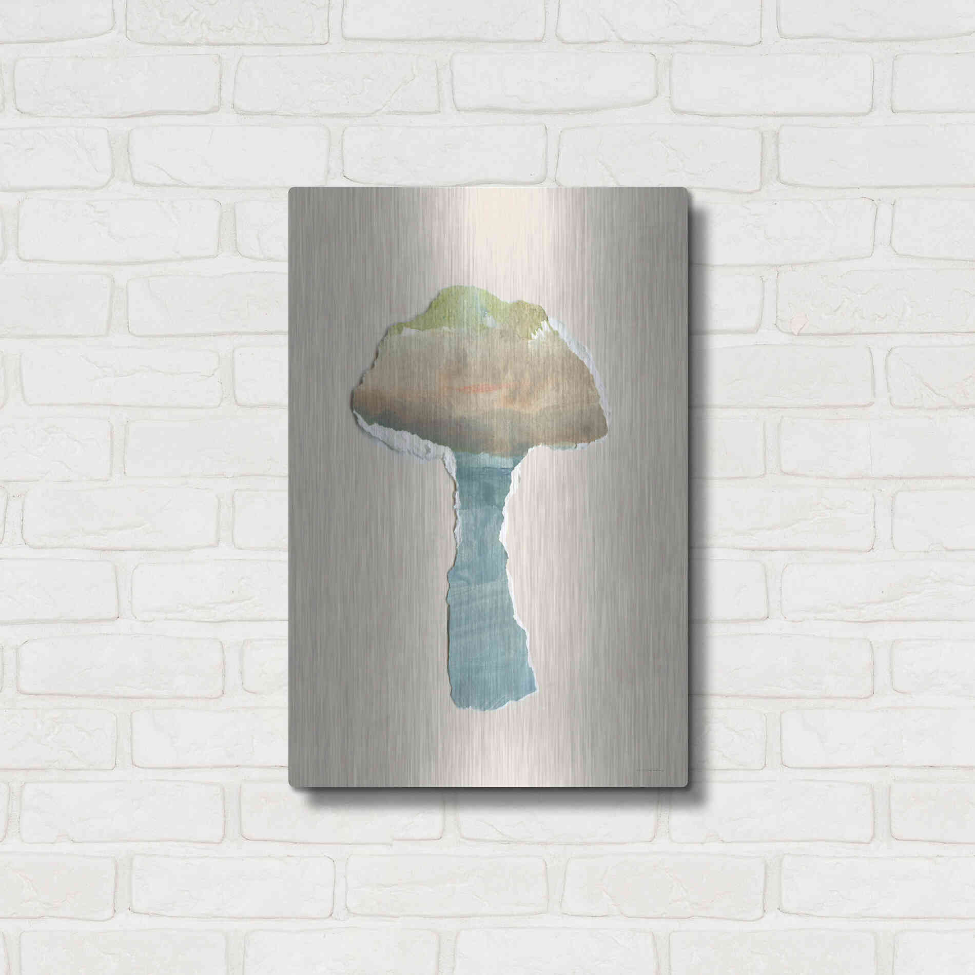 Luxe Metal Art 'Mushroom Home' by Kamdon Kreations, Metal Wall Art,16x24