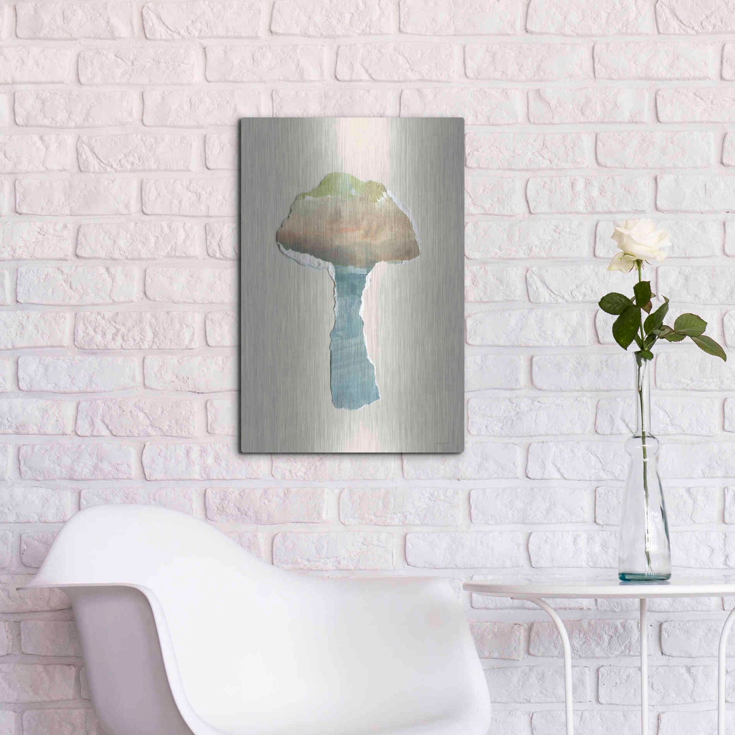 Luxe Metal Art 'Mushroom Home' by Kamdon Kreations, Metal Wall Art,16x24