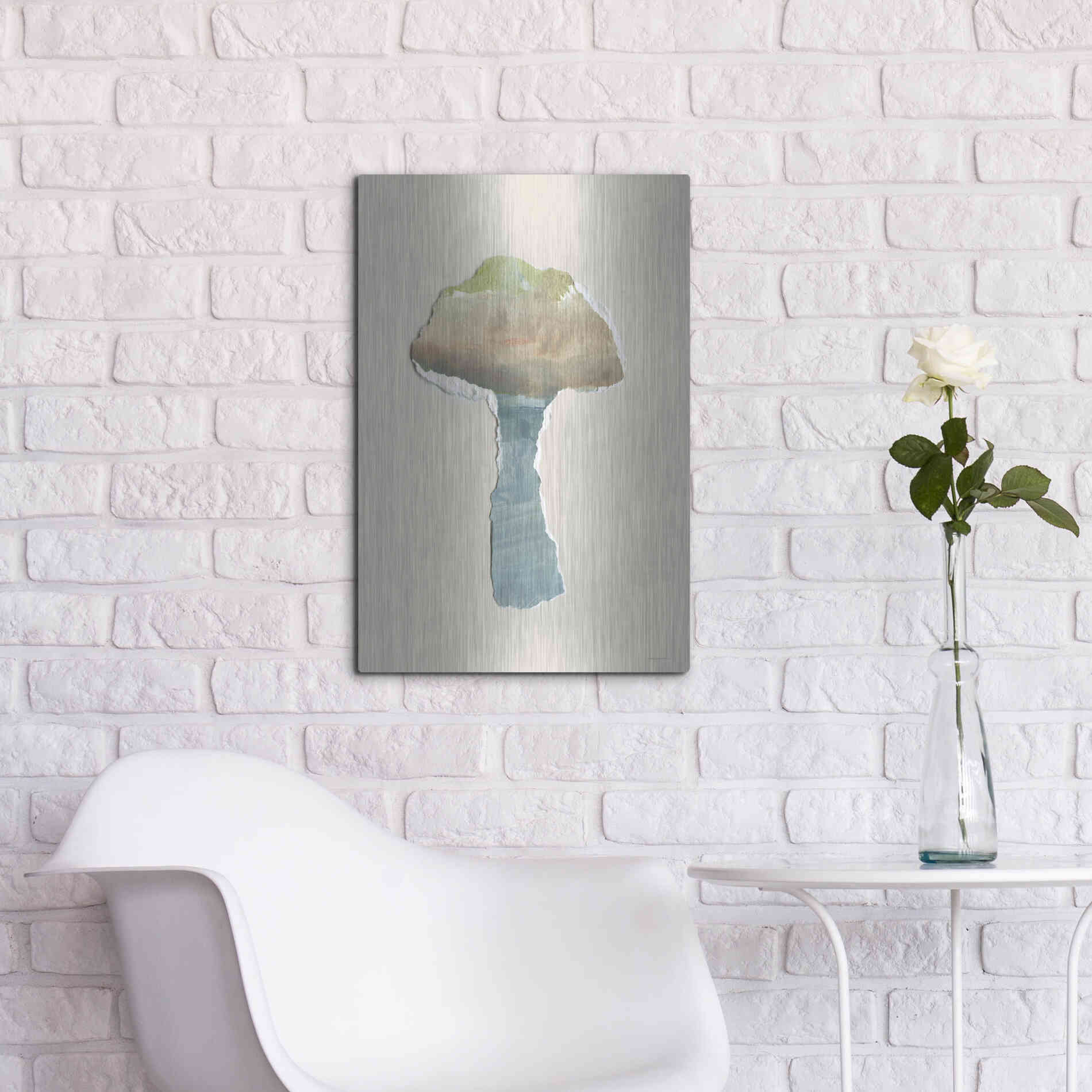 Luxe Metal Art 'Mushroom Home' by Kamdon Kreations, Metal Wall Art,16x24