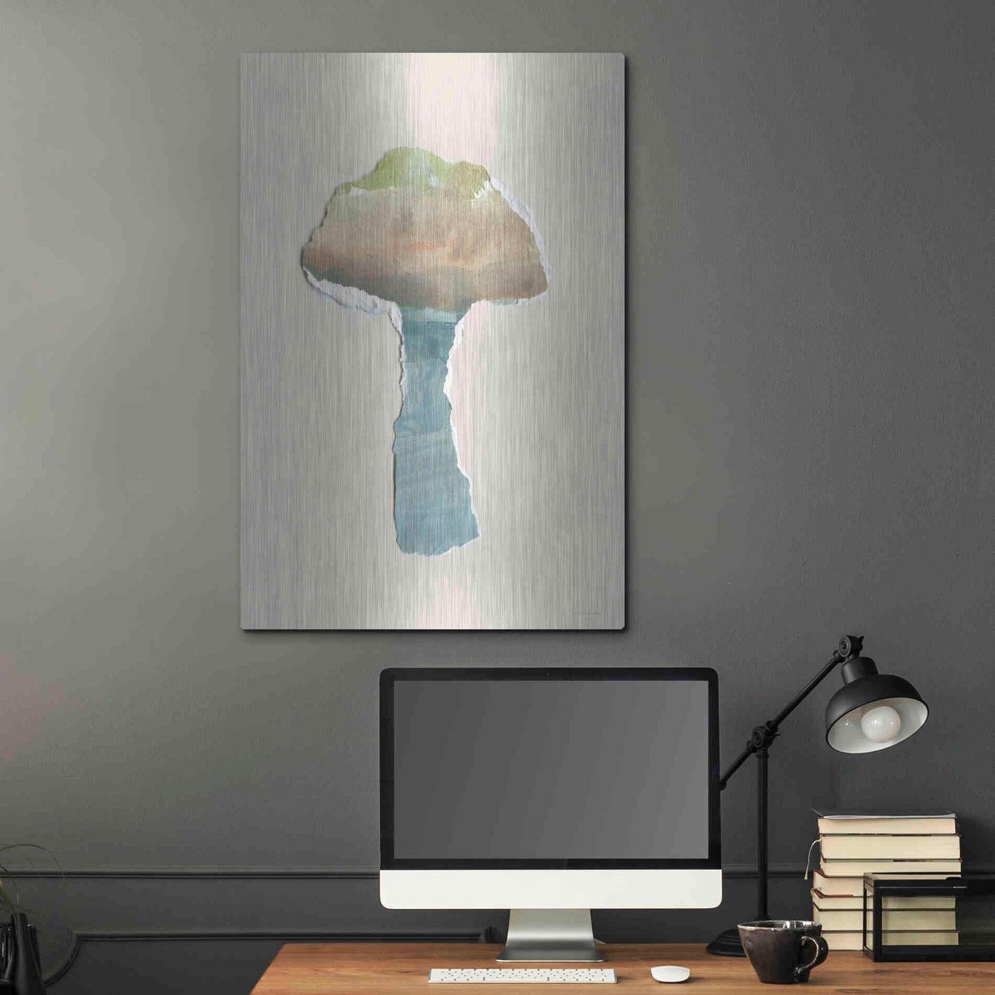 Luxe Metal Art 'Mushroom Home' by Kamdon Kreations, Metal Wall Art,24x36