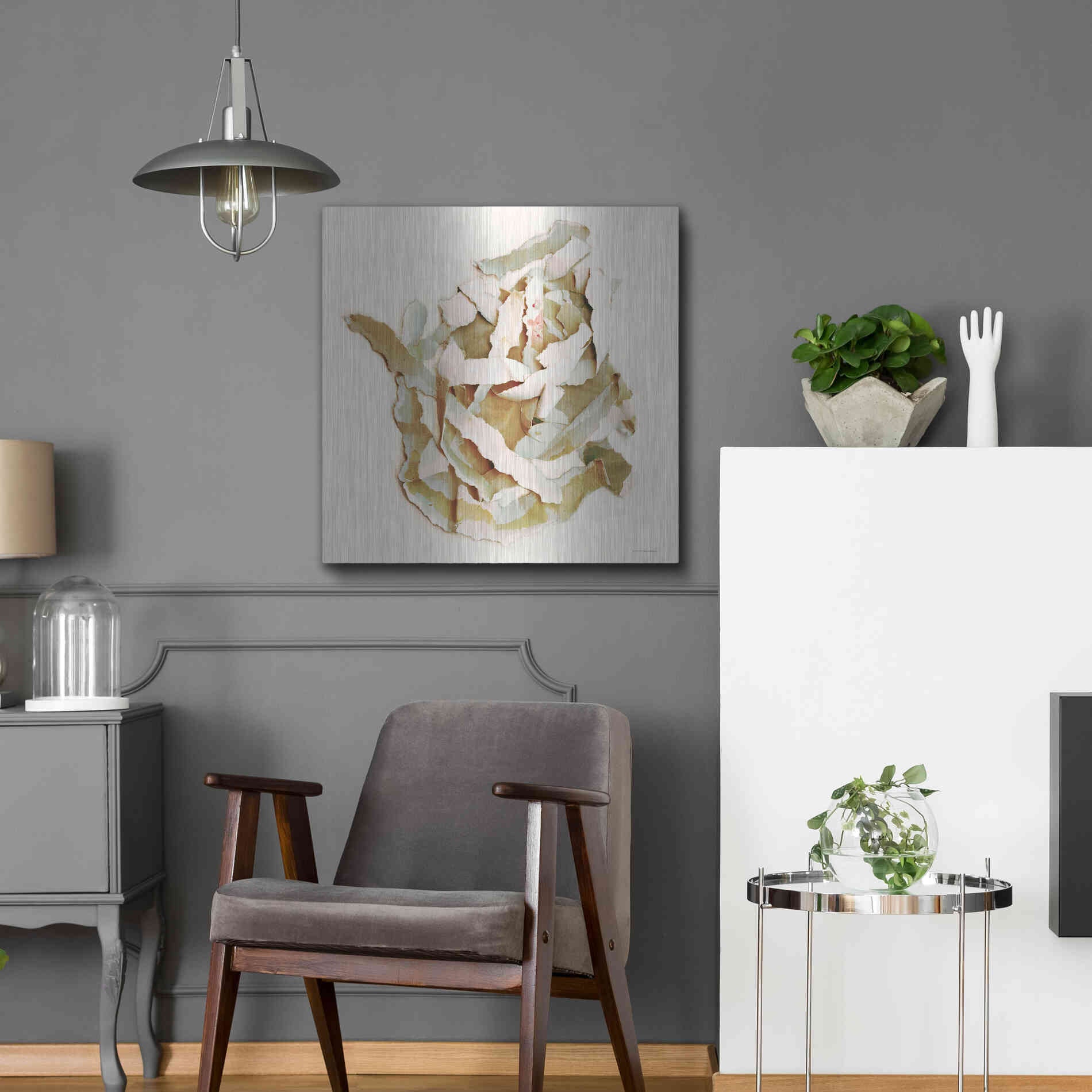 Luxe Metal Art 'Nested with Grace' by Kamdon Kreations, Metal Wall Art,24x24
