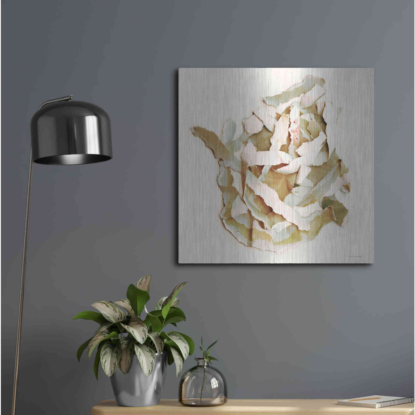 Luxe Metal Art 'Nested with Grace' by Kamdon Kreations, Metal Wall Art,24x24
