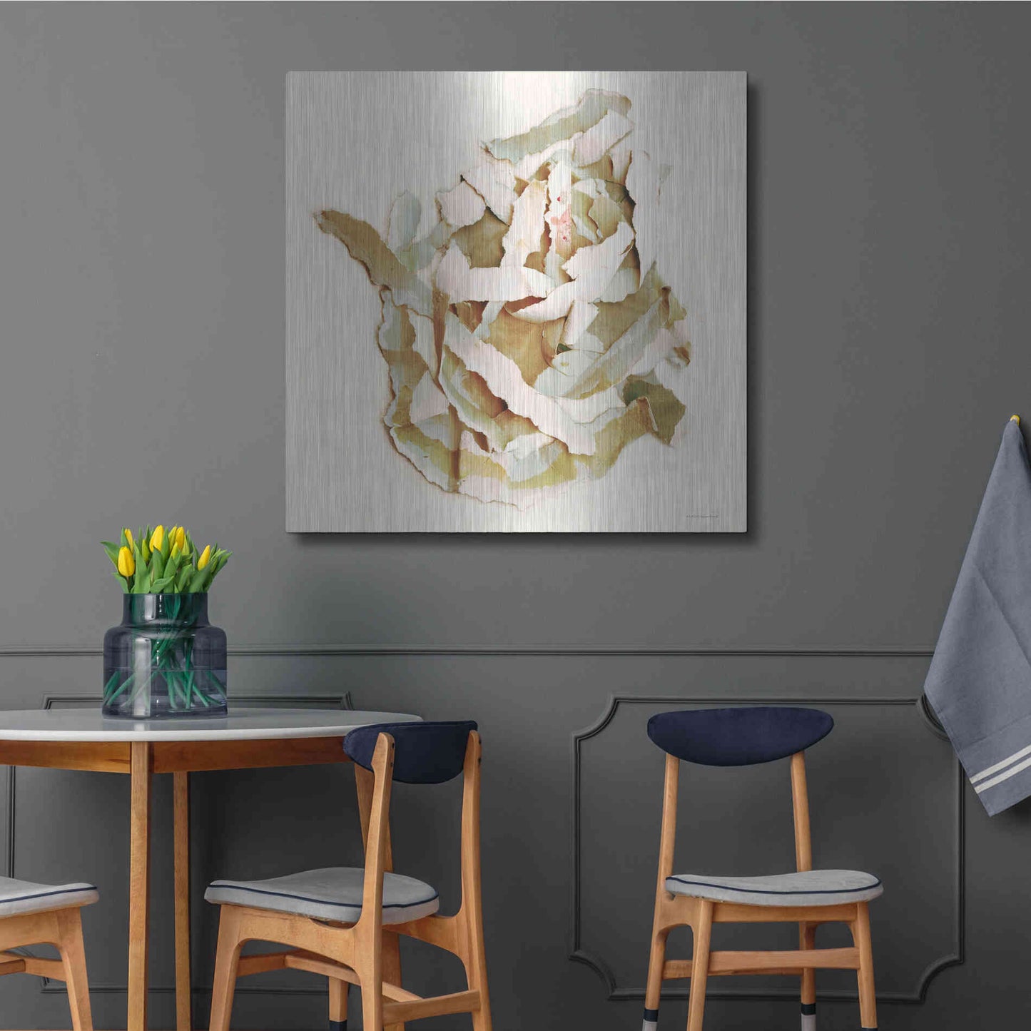 Luxe Metal Art 'Nested with Grace' by Kamdon Kreations, Metal Wall Art,36x36