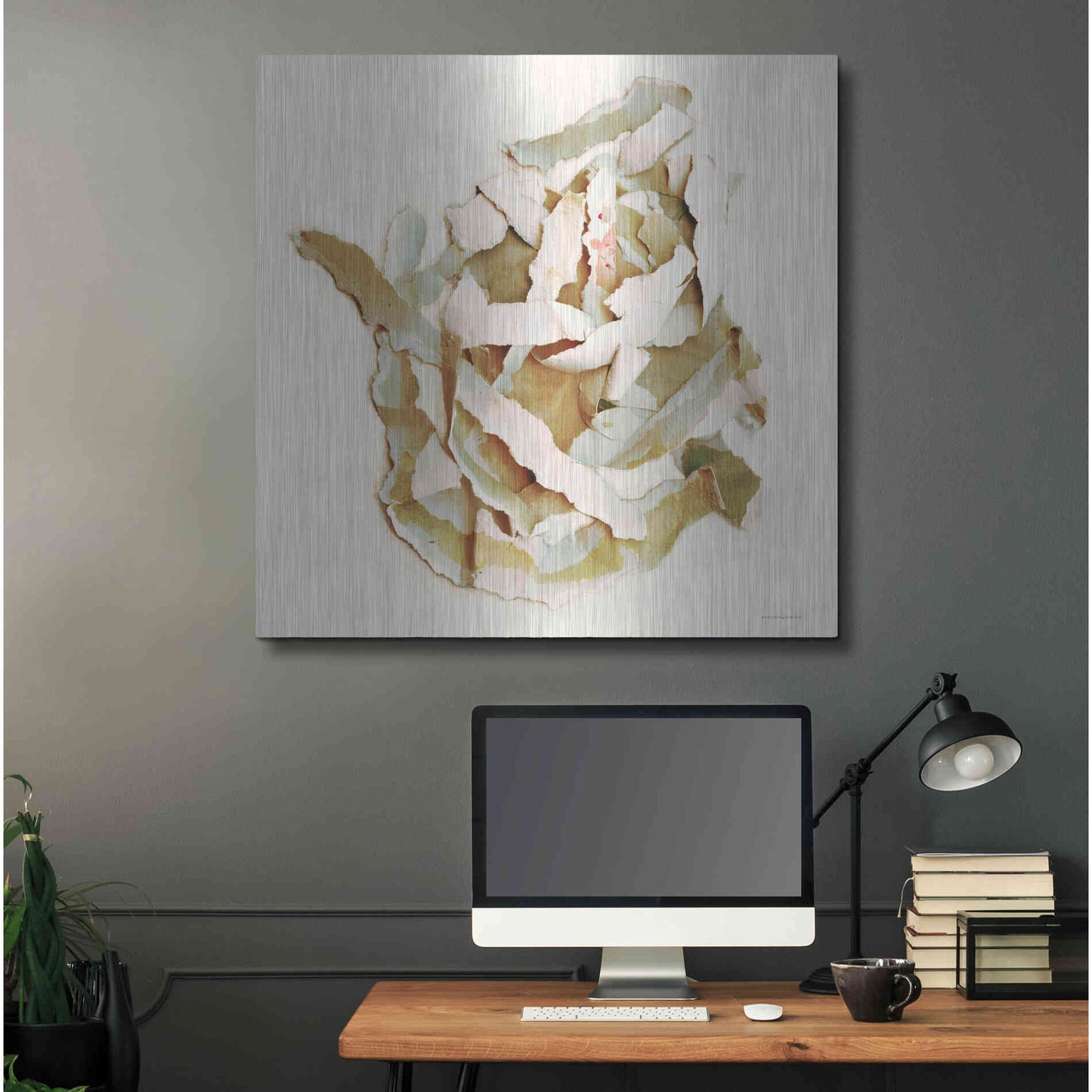 Luxe Metal Art 'Nested with Grace' by Kamdon Kreations, Metal Wall Art,36x36
