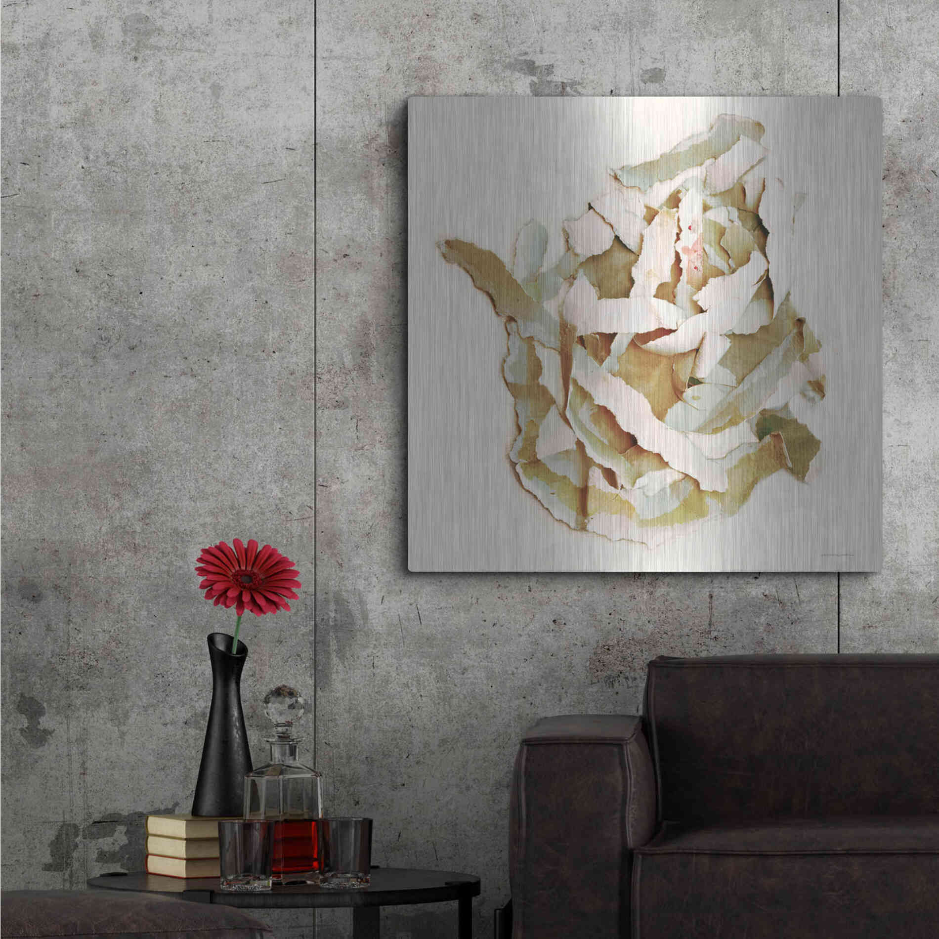 Luxe Metal Art 'Nested with Grace' by Kamdon Kreations, Metal Wall Art,36x36