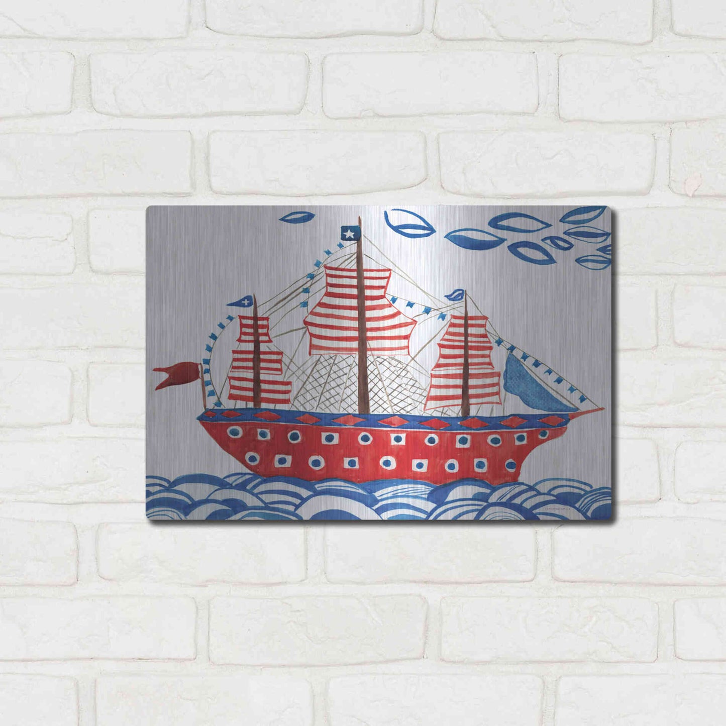 Luxe Metal Art 'Nautical Ties' by Kamdon Kreations, Metal Wall Art,16x12