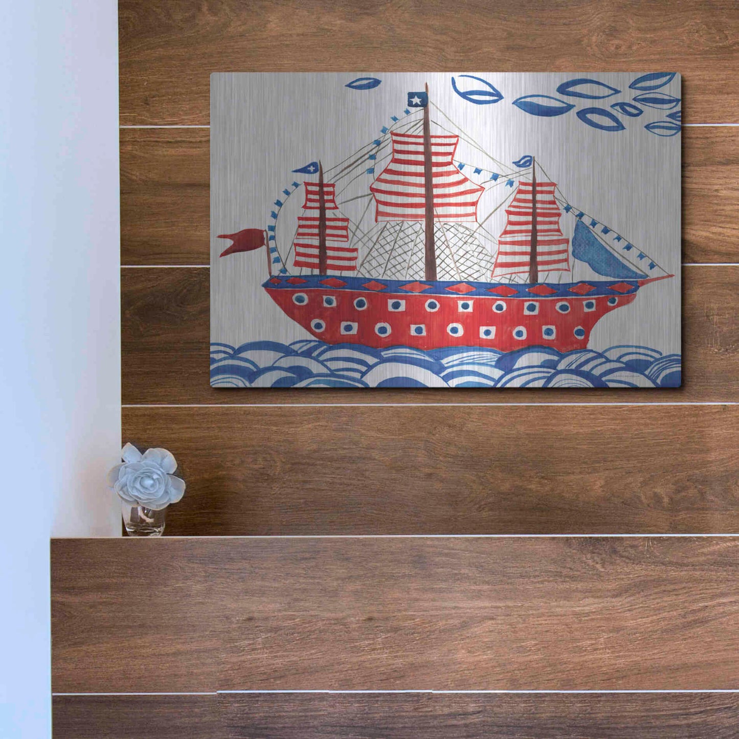 Luxe Metal Art 'Nautical Ties' by Kamdon Kreations, Metal Wall Art,16x12