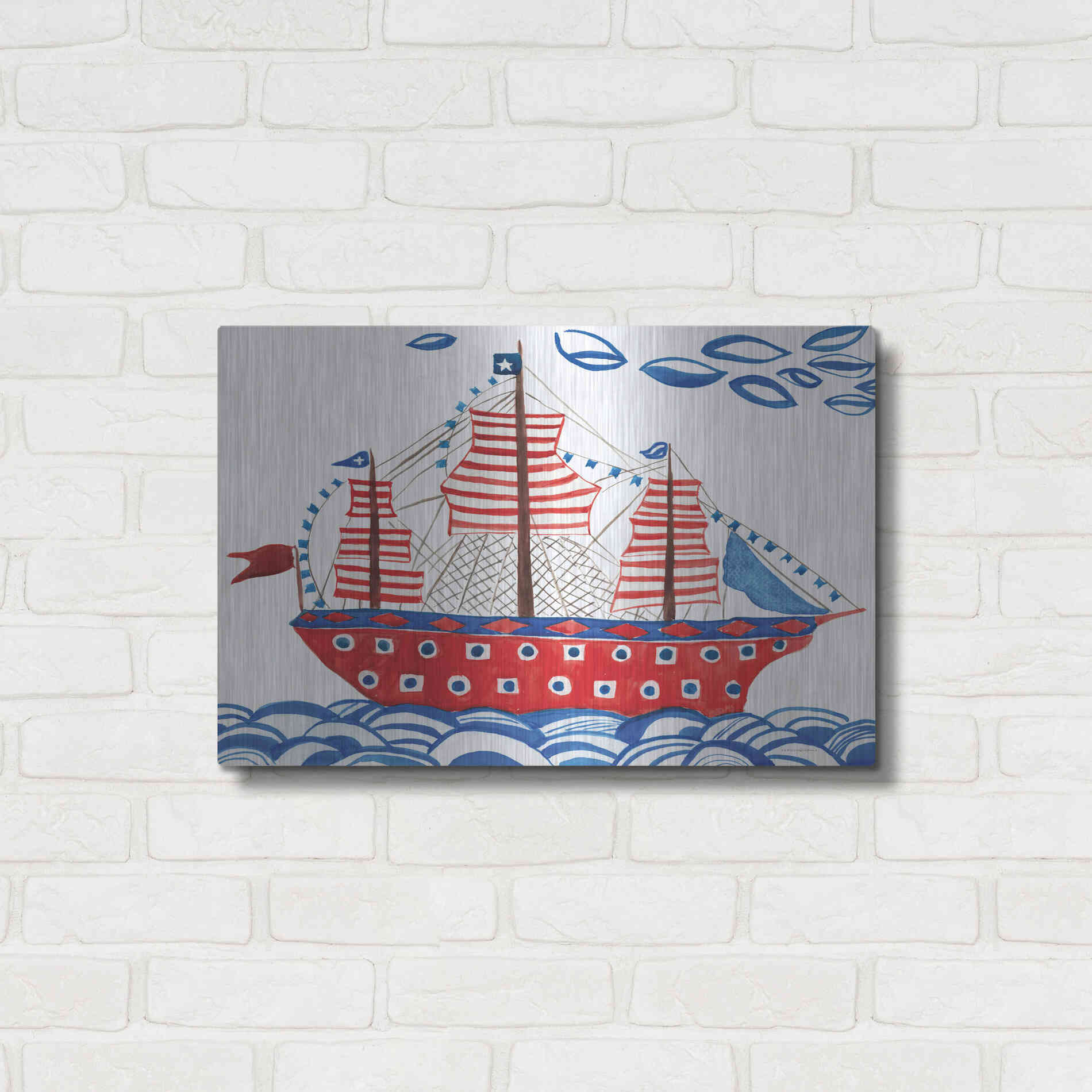 Luxe Metal Art 'Nautical Ties' by Kamdon Kreations, Metal Wall Art,24x16