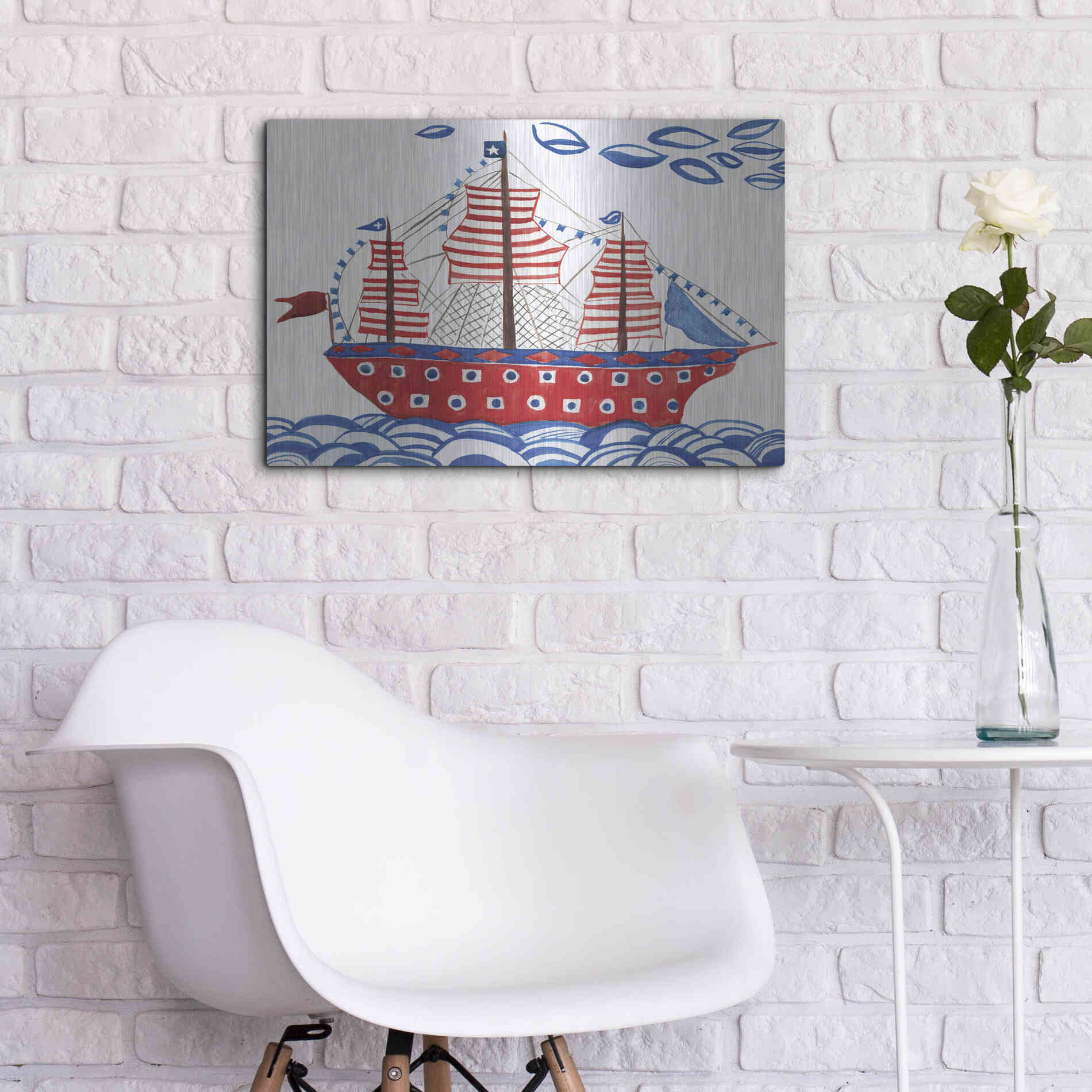 Luxe Metal Art 'Nautical Ties' by Kamdon Kreations, Metal Wall Art,24x16