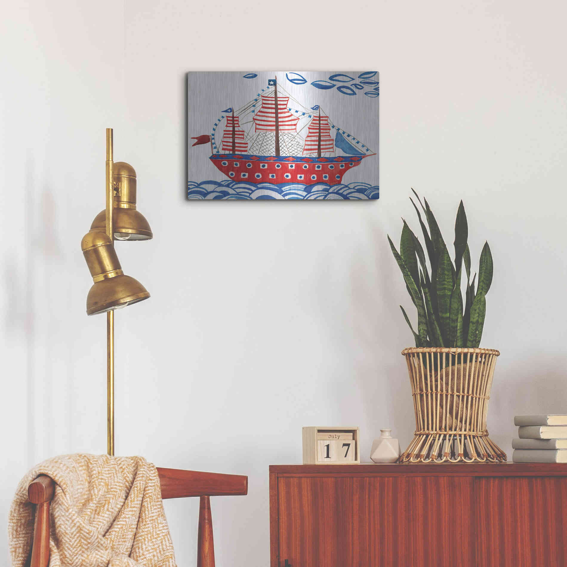Luxe Metal Art 'Nautical Ties' by Kamdon Kreations, Metal Wall Art,24x16