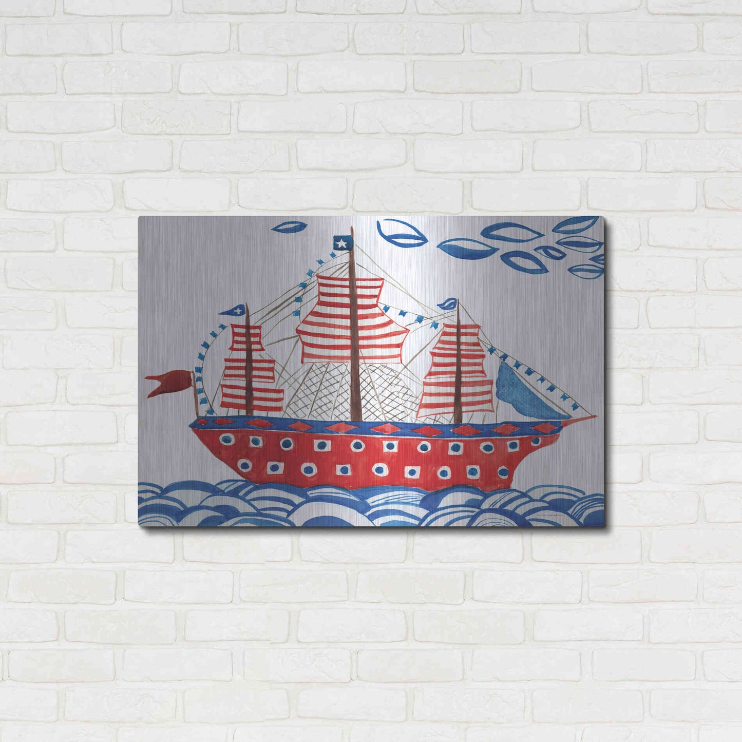 Luxe Metal Art 'Nautical Ties' by Kamdon Kreations, Metal Wall Art,36x24