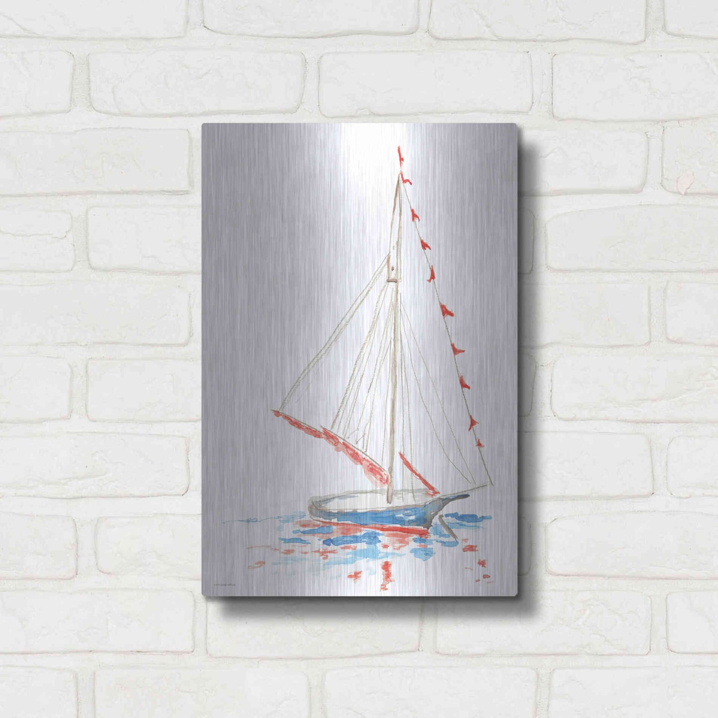 Luxe Metal Art 'Boat Parade' by Kamdon Kreations, Metal Wall Art,12x16