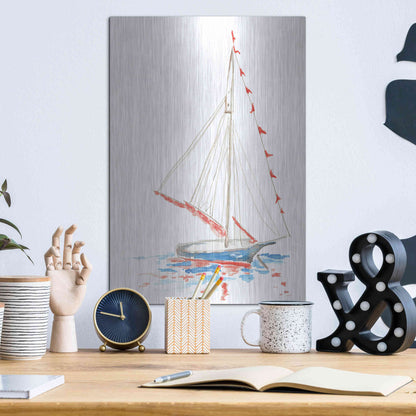 Luxe Metal Art 'Boat Parade' by Kamdon Kreations, Metal Wall Art,12x16