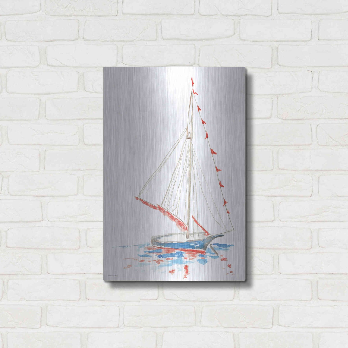 Luxe Metal Art 'Boat Parade' by Kamdon Kreations, Metal Wall Art,16x24
