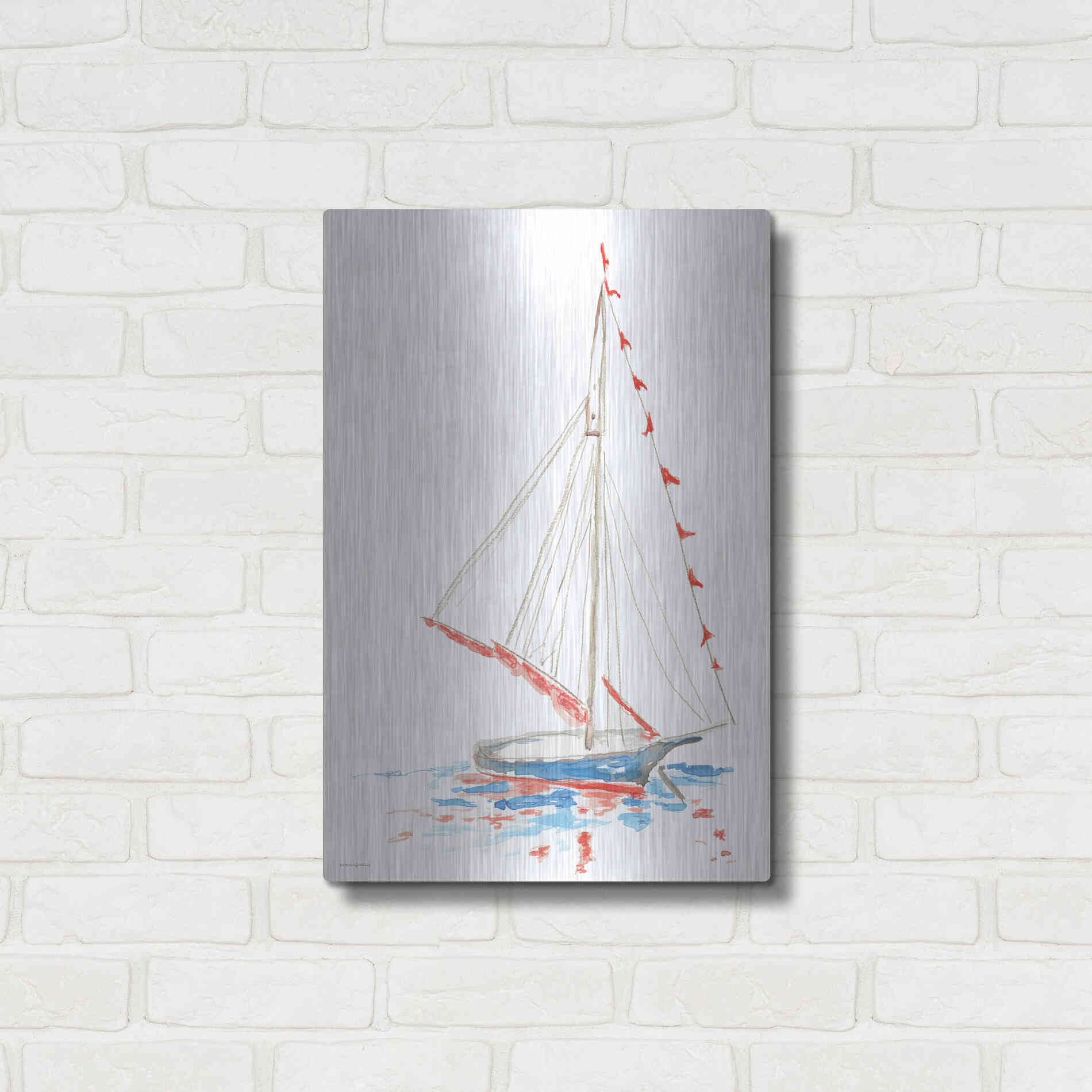 Luxe Metal Art 'Boat Parade' by Kamdon Kreations, Metal Wall Art,16x24