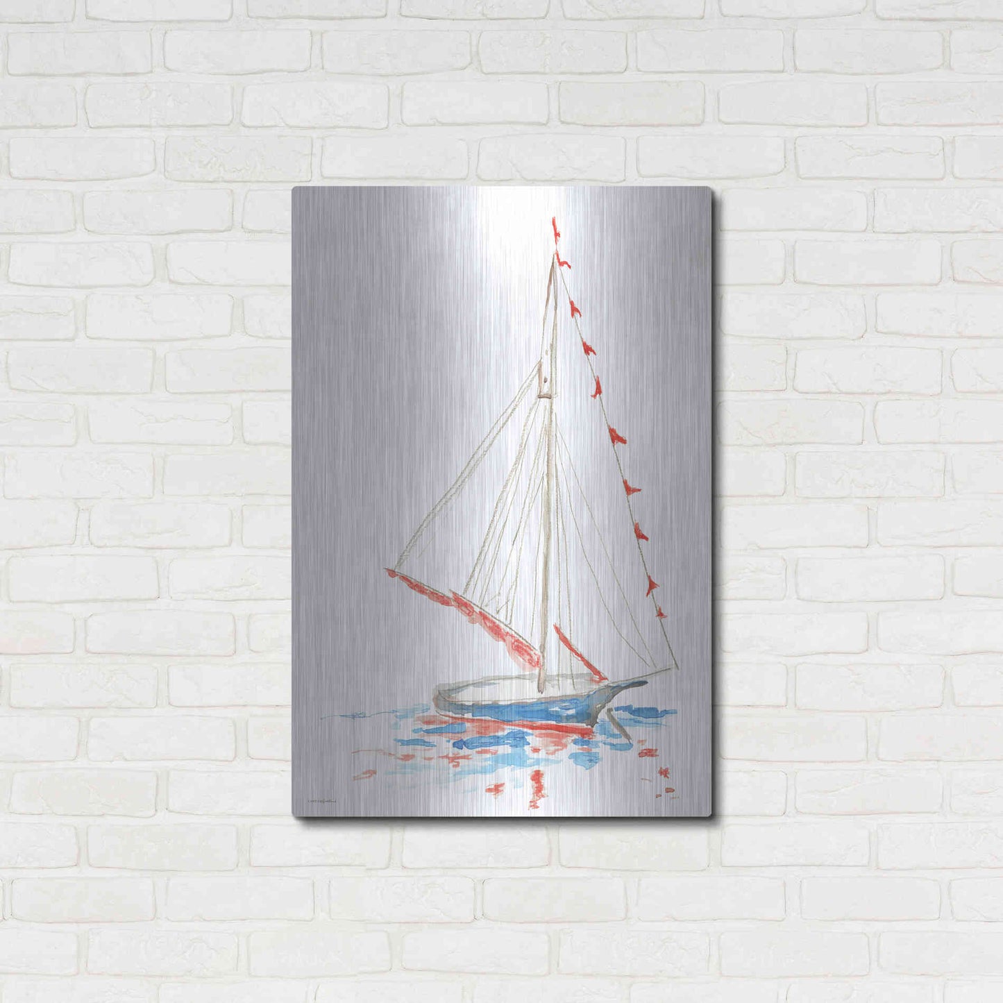Luxe Metal Art 'Boat Parade' by Kamdon Kreations, Metal Wall Art,24x36
