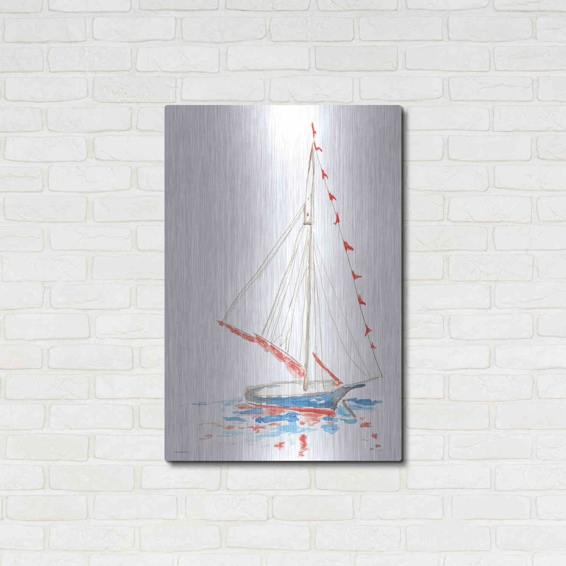 Luxe Metal Art 'Boat Parade' by Kamdon Kreations, Metal Wall Art,24x36