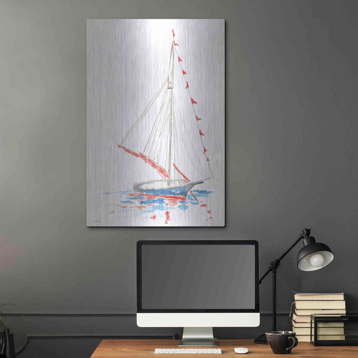 Luxe Metal Art 'Boat Parade' by Kamdon Kreations, Metal Wall Art,24x36