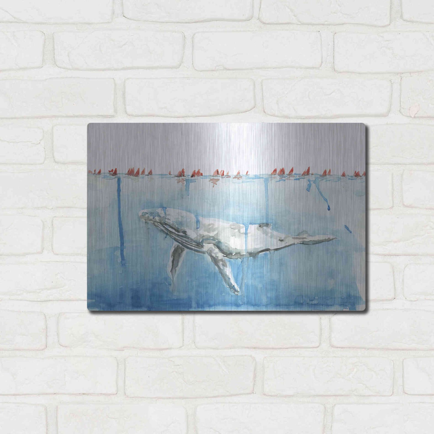 Luxe Metal Art 'Edging Forward' by Kamdon Kreations, Metal Wall Art,16x12