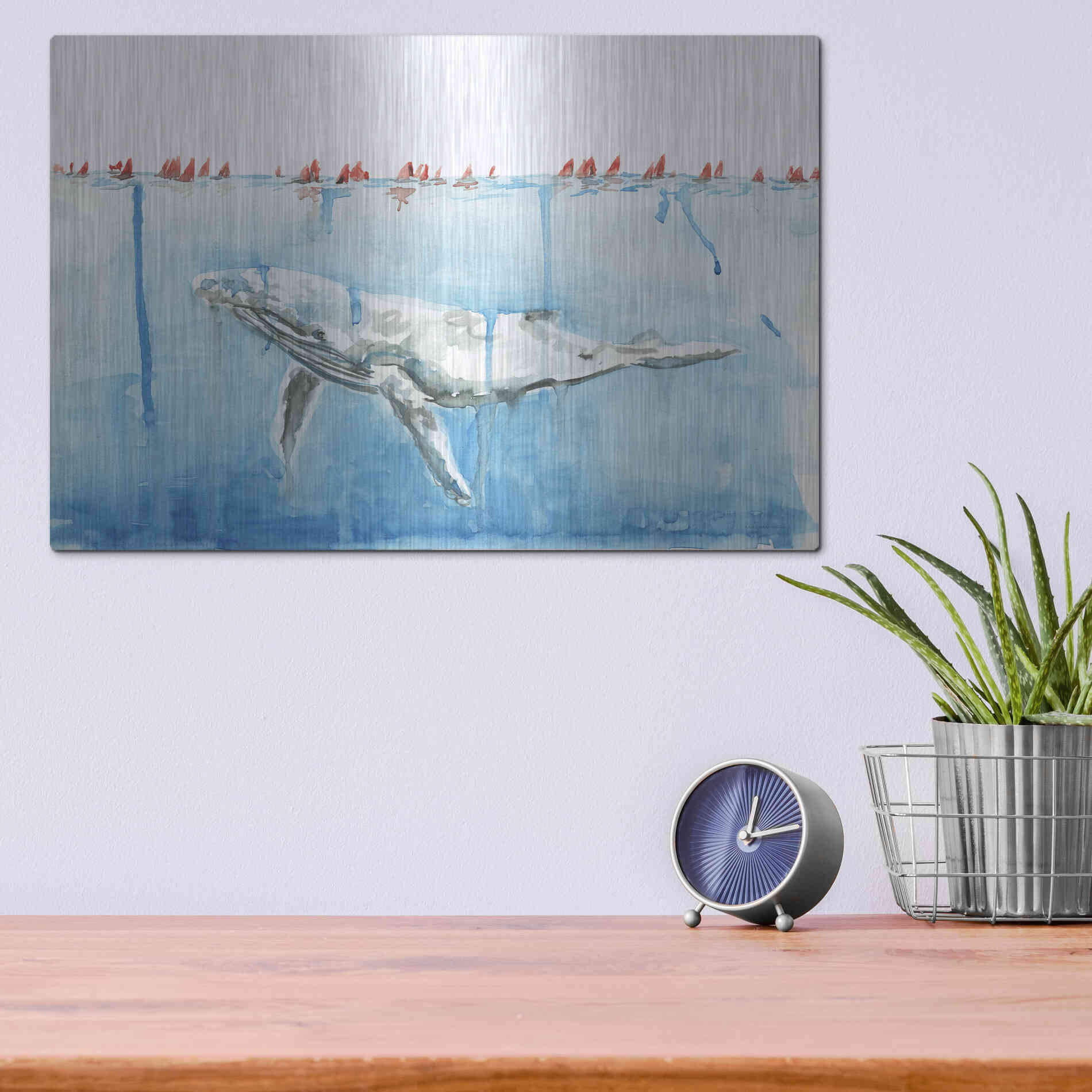 Luxe Metal Art 'Edging Forward' by Kamdon Kreations, Metal Wall Art,16x12