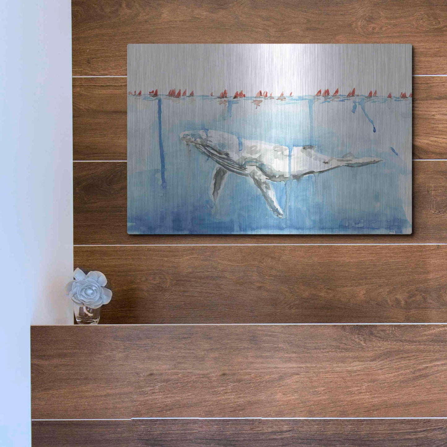 Luxe Metal Art 'Edging Forward' by Kamdon Kreations, Metal Wall Art,16x12