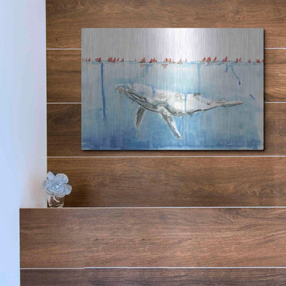 Luxe Metal Art 'Edging Forward' by Kamdon Kreations, Metal Wall Art,16x12