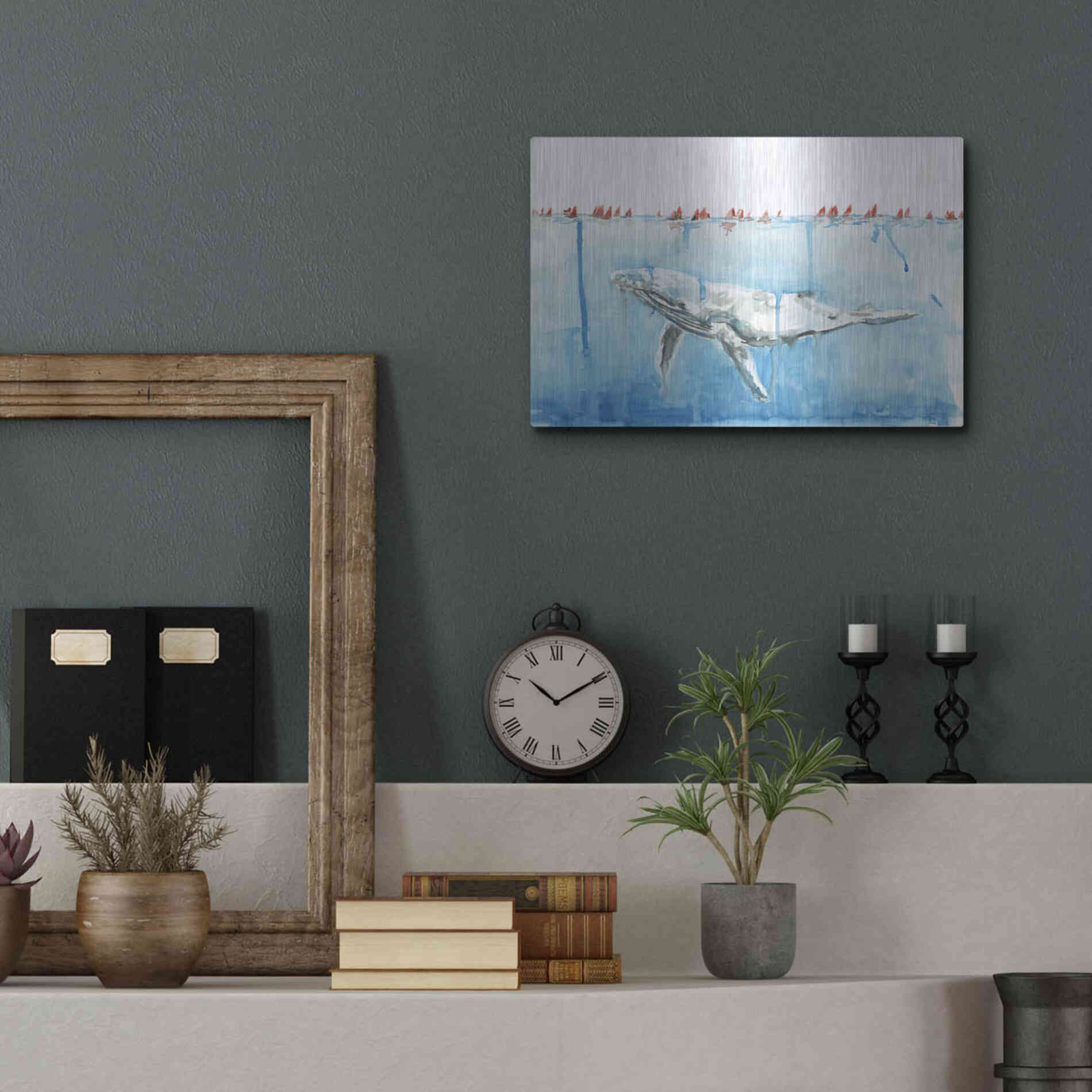 Luxe Metal Art 'Edging Forward' by Kamdon Kreations, Metal Wall Art,16x12