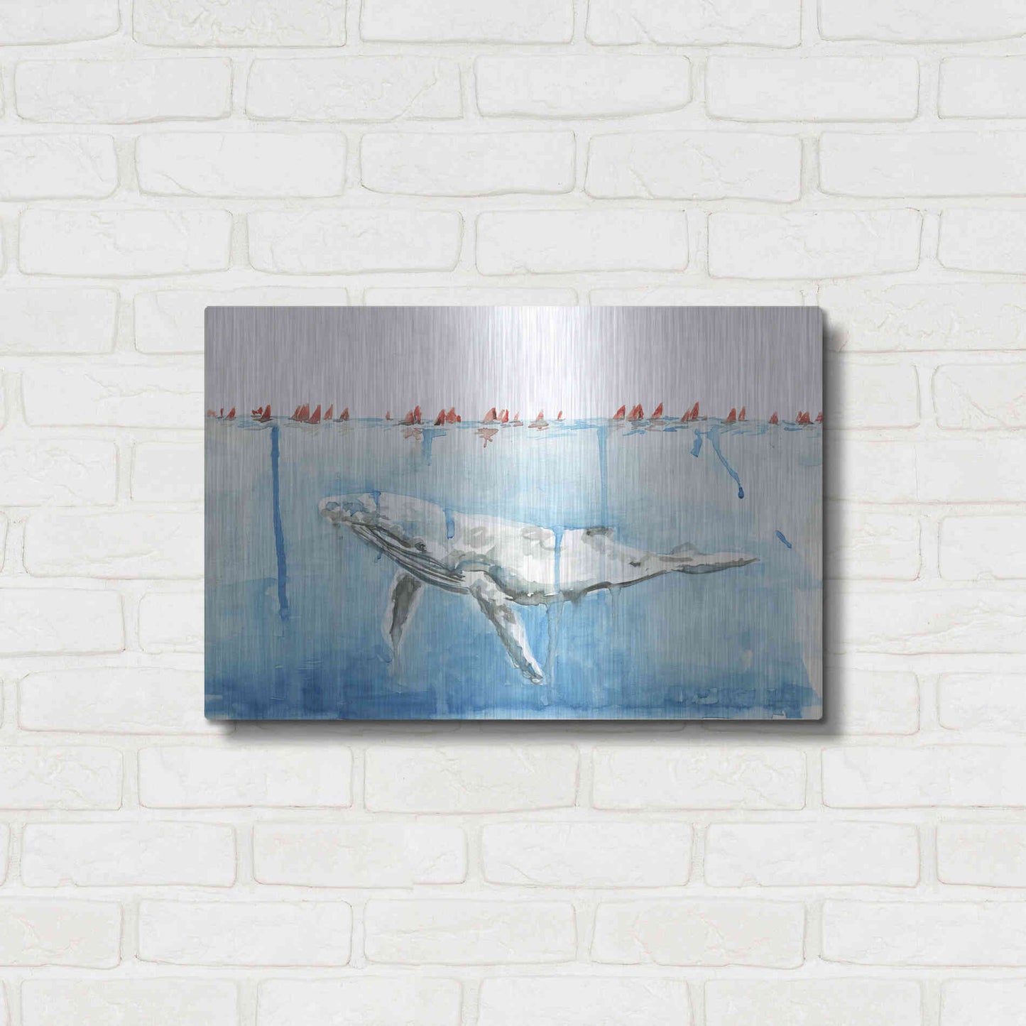 Luxe Metal Art 'Edging Forward' by Kamdon Kreations, Metal Wall Art,24x16