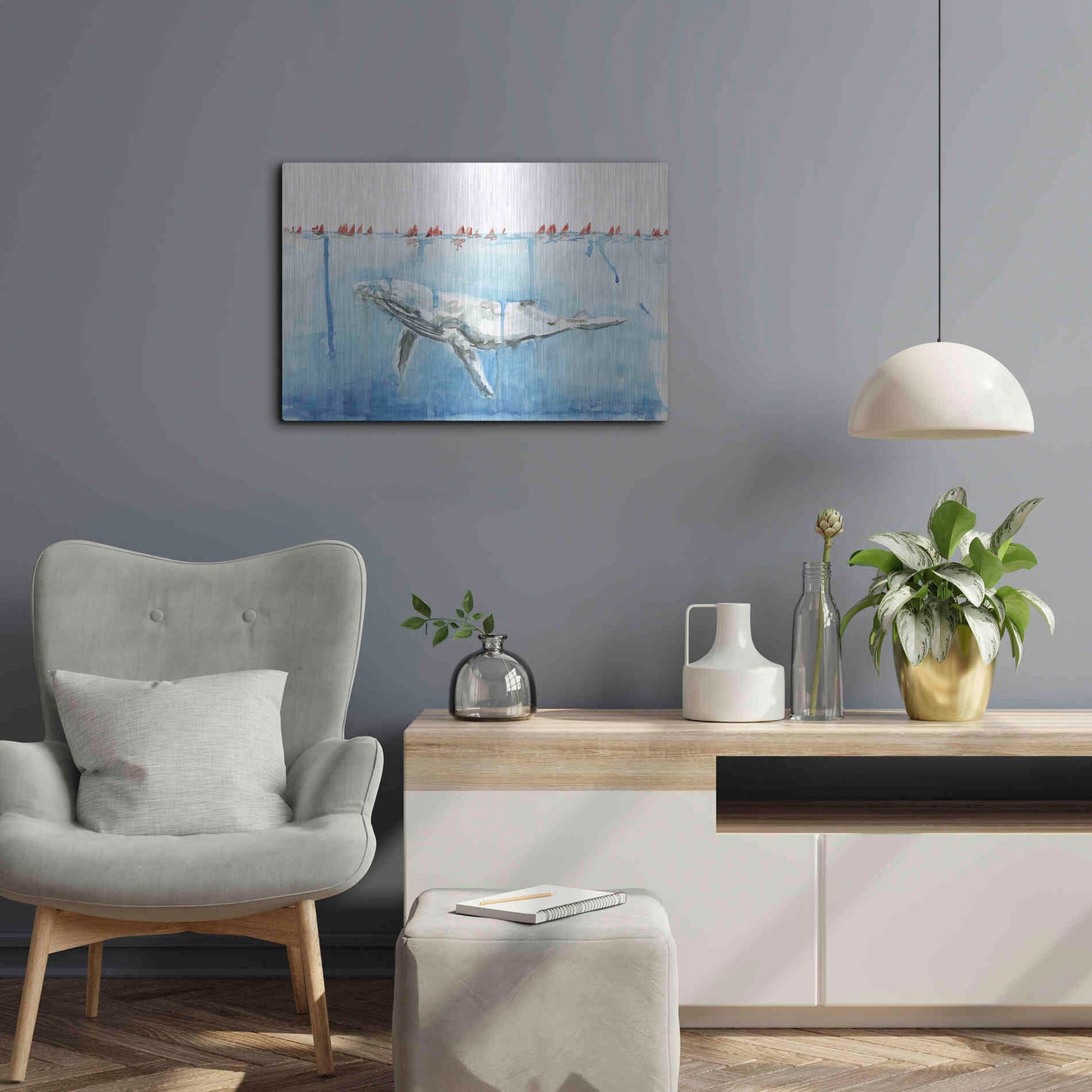 Luxe Metal Art 'Edging Forward' by Kamdon Kreations, Metal Wall Art,24x16