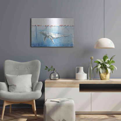 Luxe Metal Art 'Edging Forward' by Kamdon Kreations, Metal Wall Art,24x16