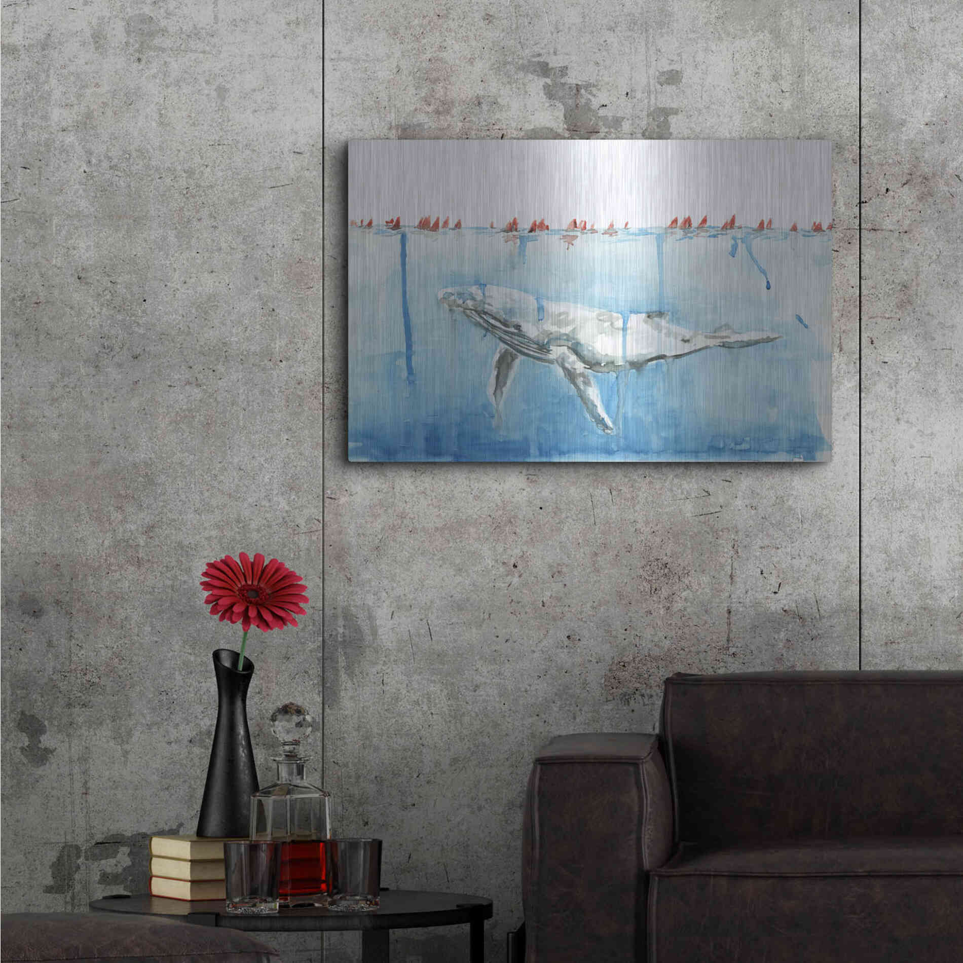 Luxe Metal Art 'Edging Forward' by Kamdon Kreations, Metal Wall Art,36x24