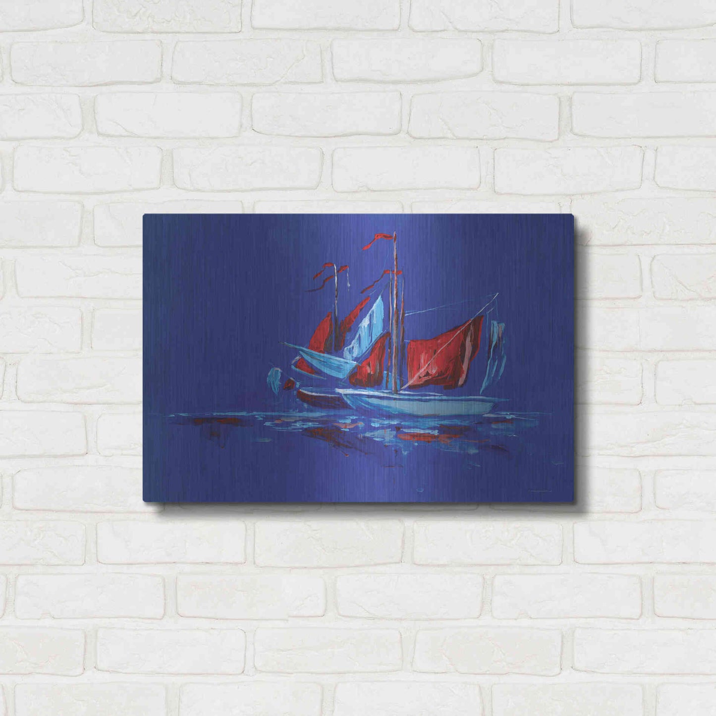 Luxe Metal Art 'Port and Starboard' by Kamdon Kreations, Metal Wall Art,24x16
