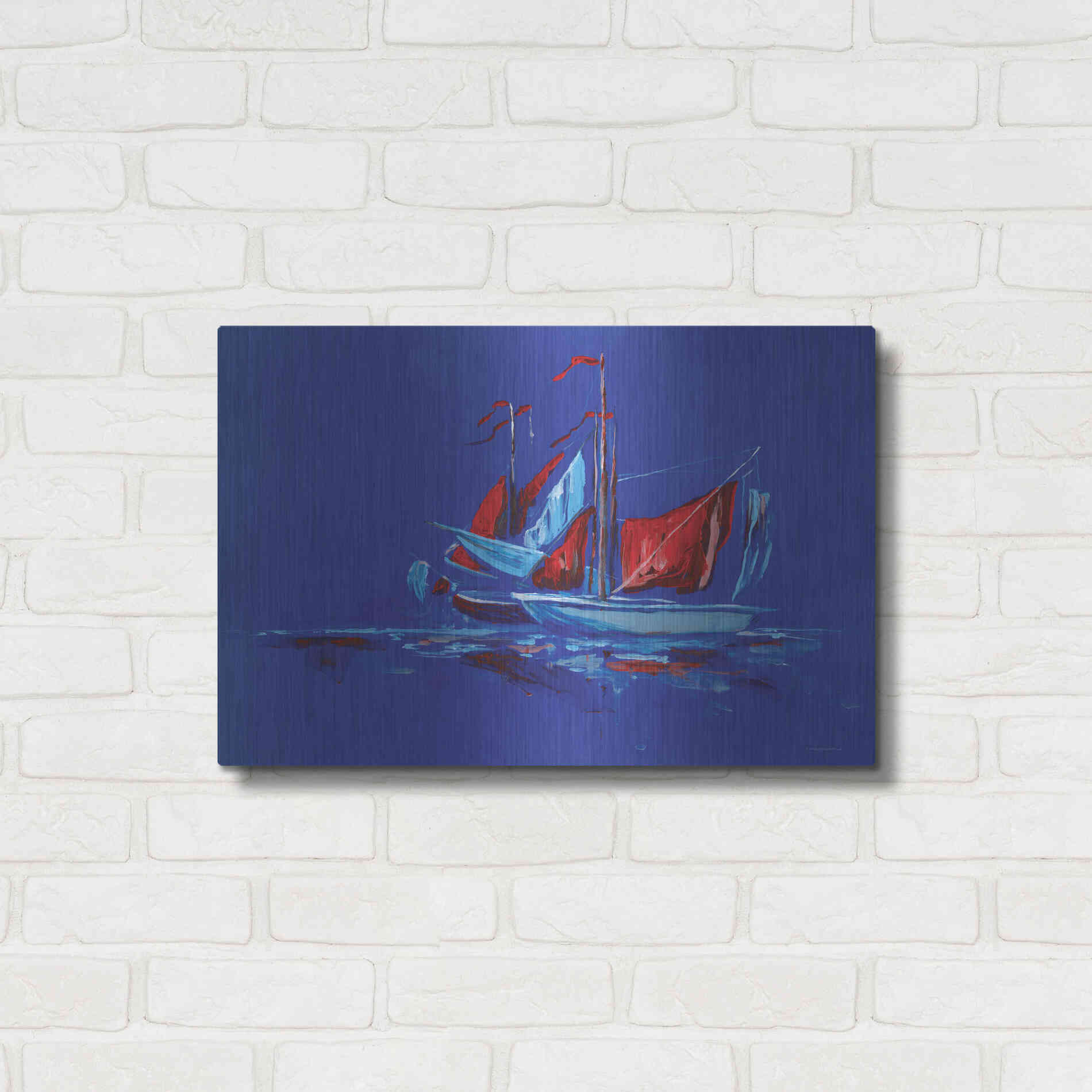 Luxe Metal Art 'Port and Starboard' by Kamdon Kreations, Metal Wall Art,24x16