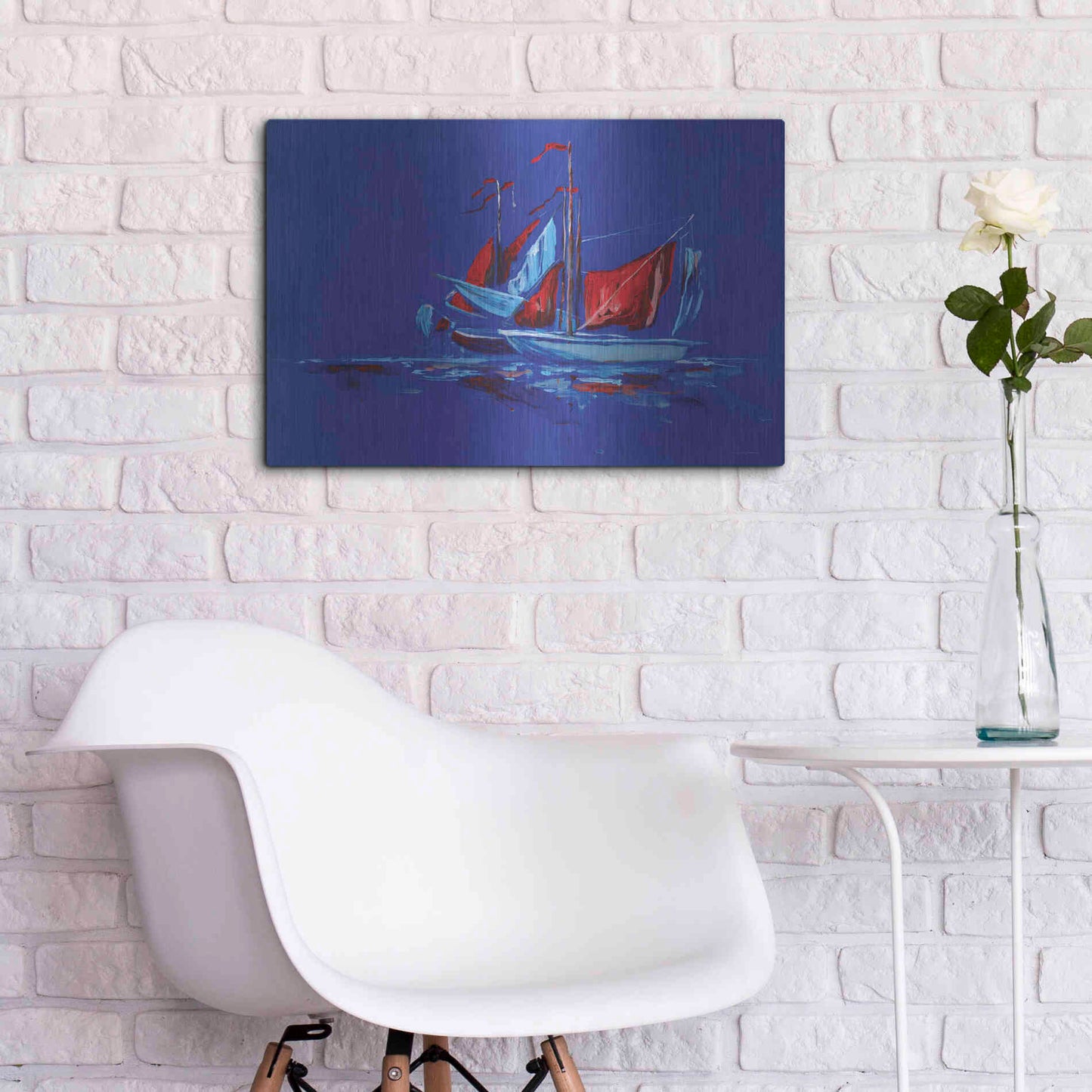 Luxe Metal Art 'Port and Starboard' by Kamdon Kreations, Metal Wall Art,24x16