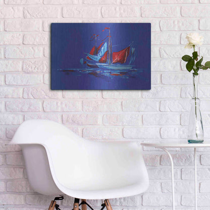 Luxe Metal Art 'Port and Starboard' by Kamdon Kreations, Metal Wall Art,24x16