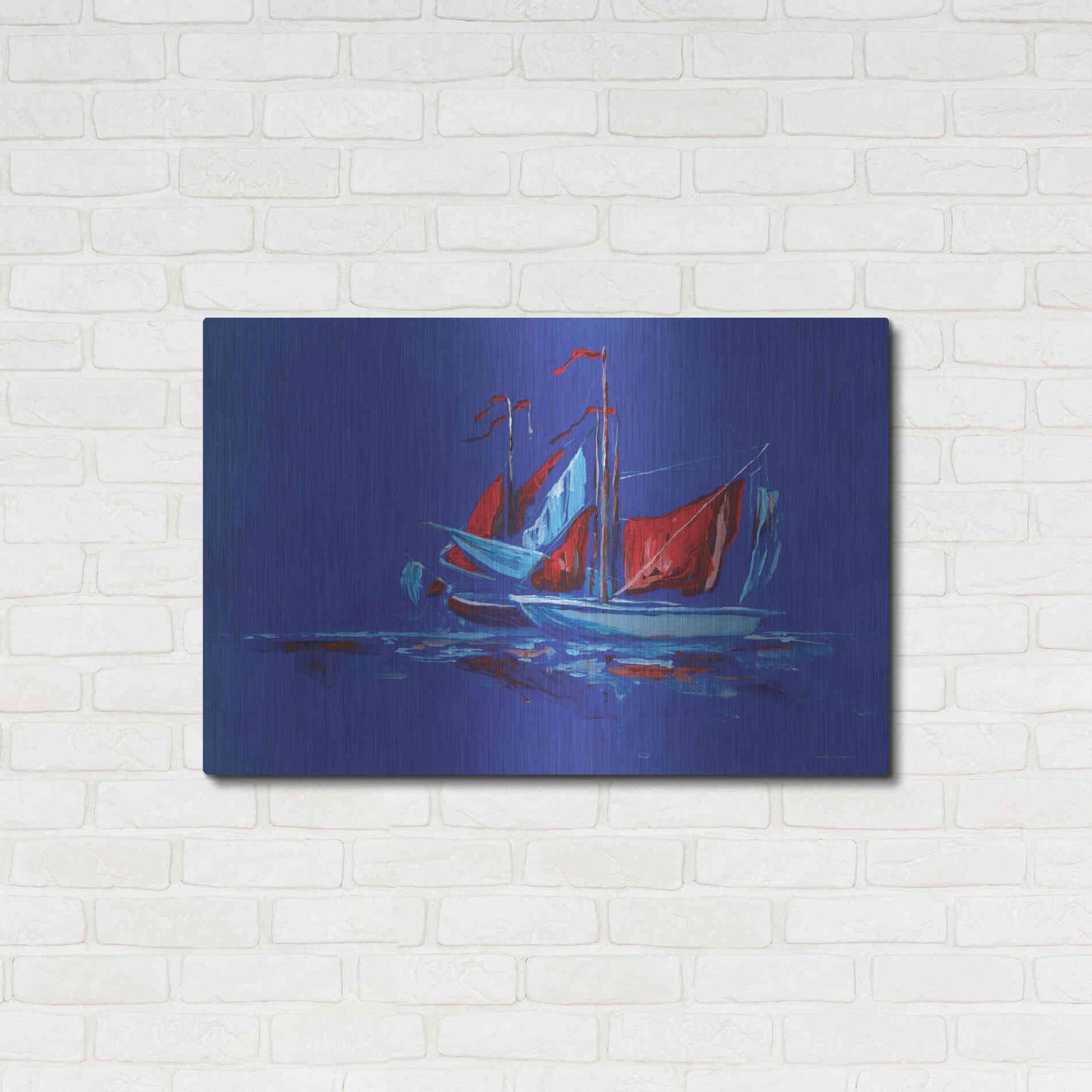 Luxe Metal Art 'Port and Starboard' by Kamdon Kreations, Metal Wall Art,36x24