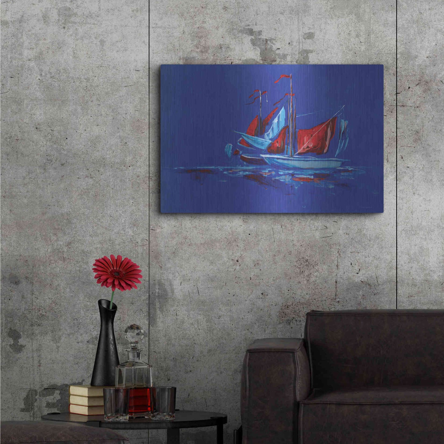 Luxe Metal Art 'Port and Starboard' by Kamdon Kreations, Metal Wall Art,36x24